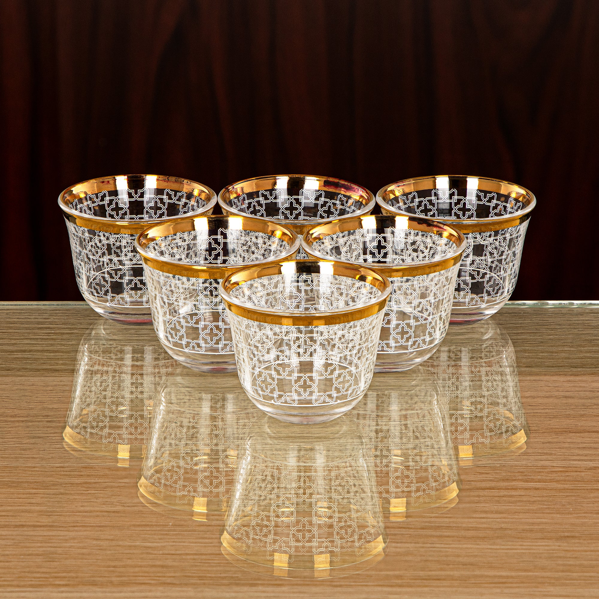 Almarjan 50 ML Glass Cawa Cup - 1013B-SZH