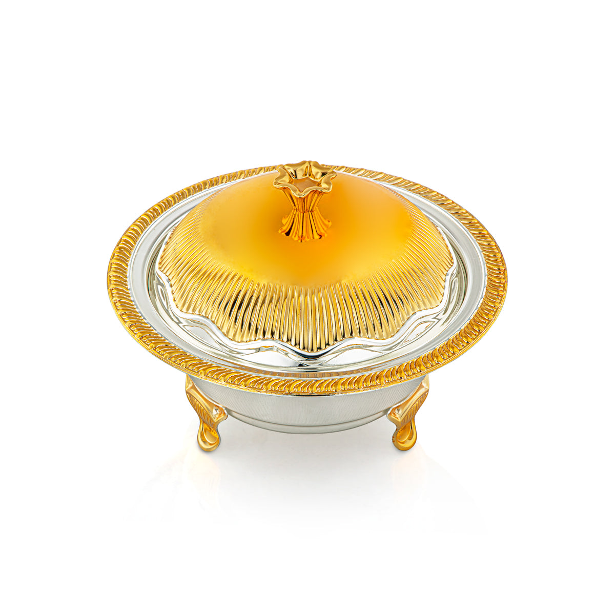 222M-SG - تمرية المرجان بغطاء 20 سم - ذهبي وفضي