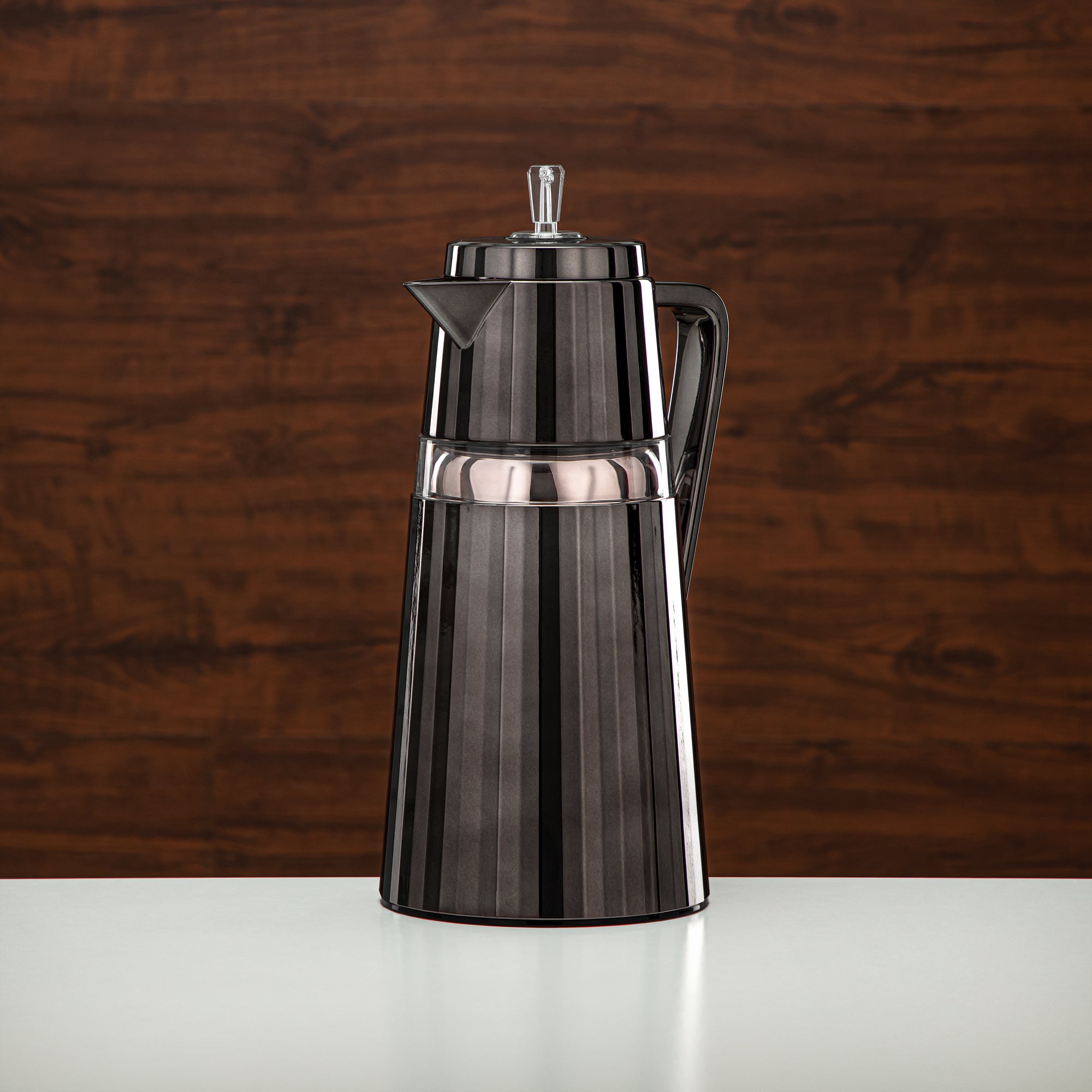 المرجان طقم ترامس قطعتان أسود وشفاف - C77-BA