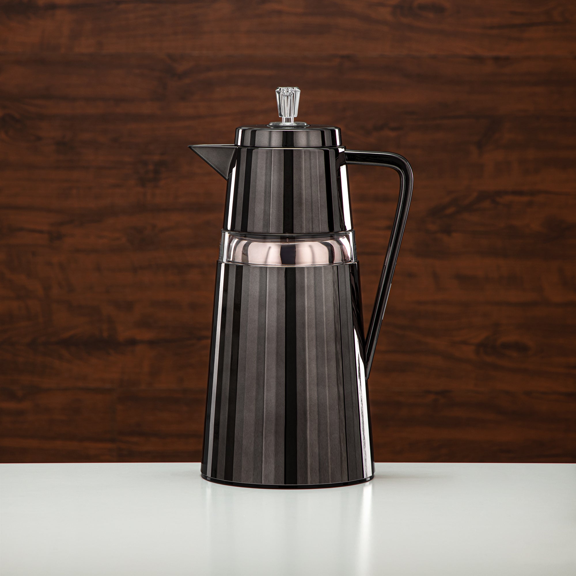 المرجان طقم ترامس قطعتان أسود وشفاف - C77-BA