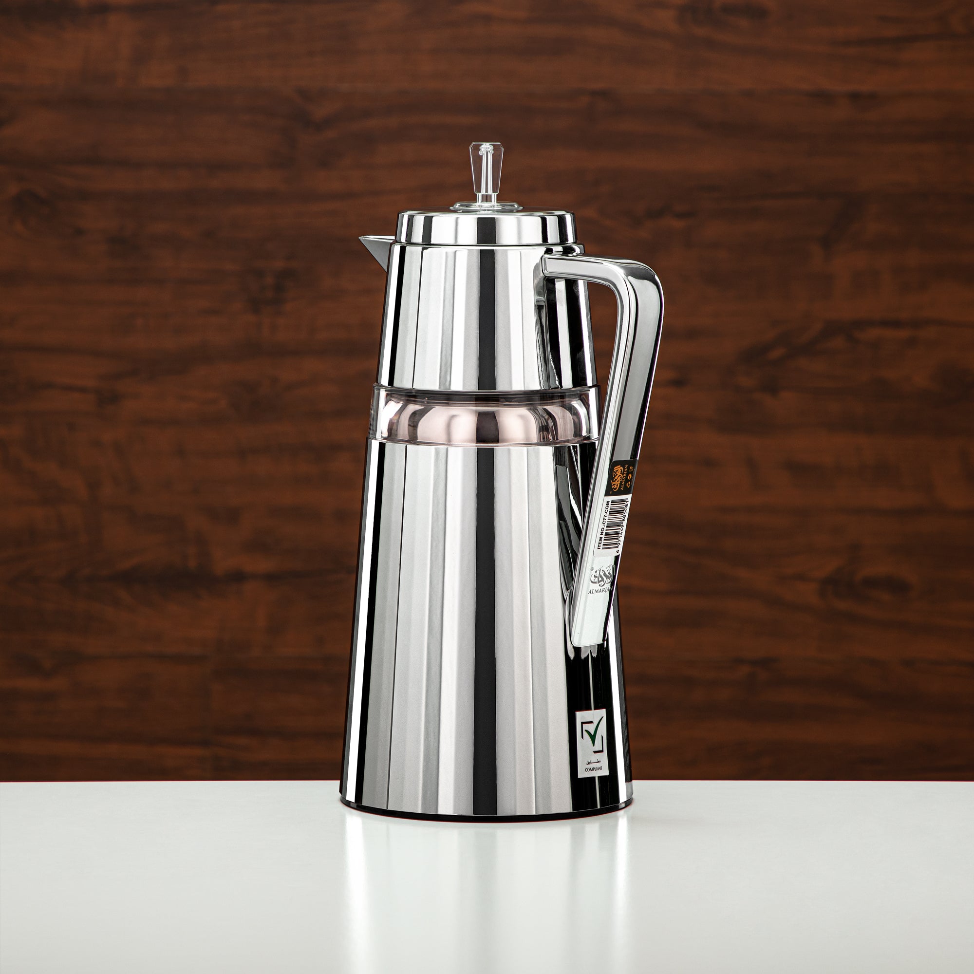 المرجان طقم ترامس قطعتان فضي وشفاف - C77-SCAC