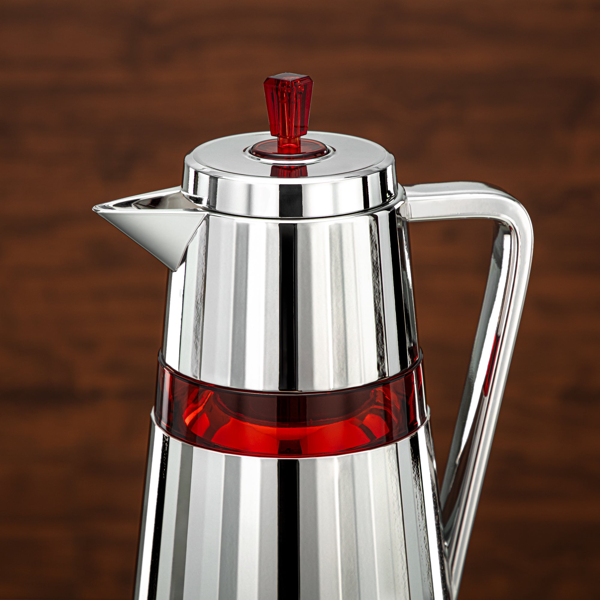 المرجان طقم ترامس قطعتان فضي وأحمر - C77-SCAM