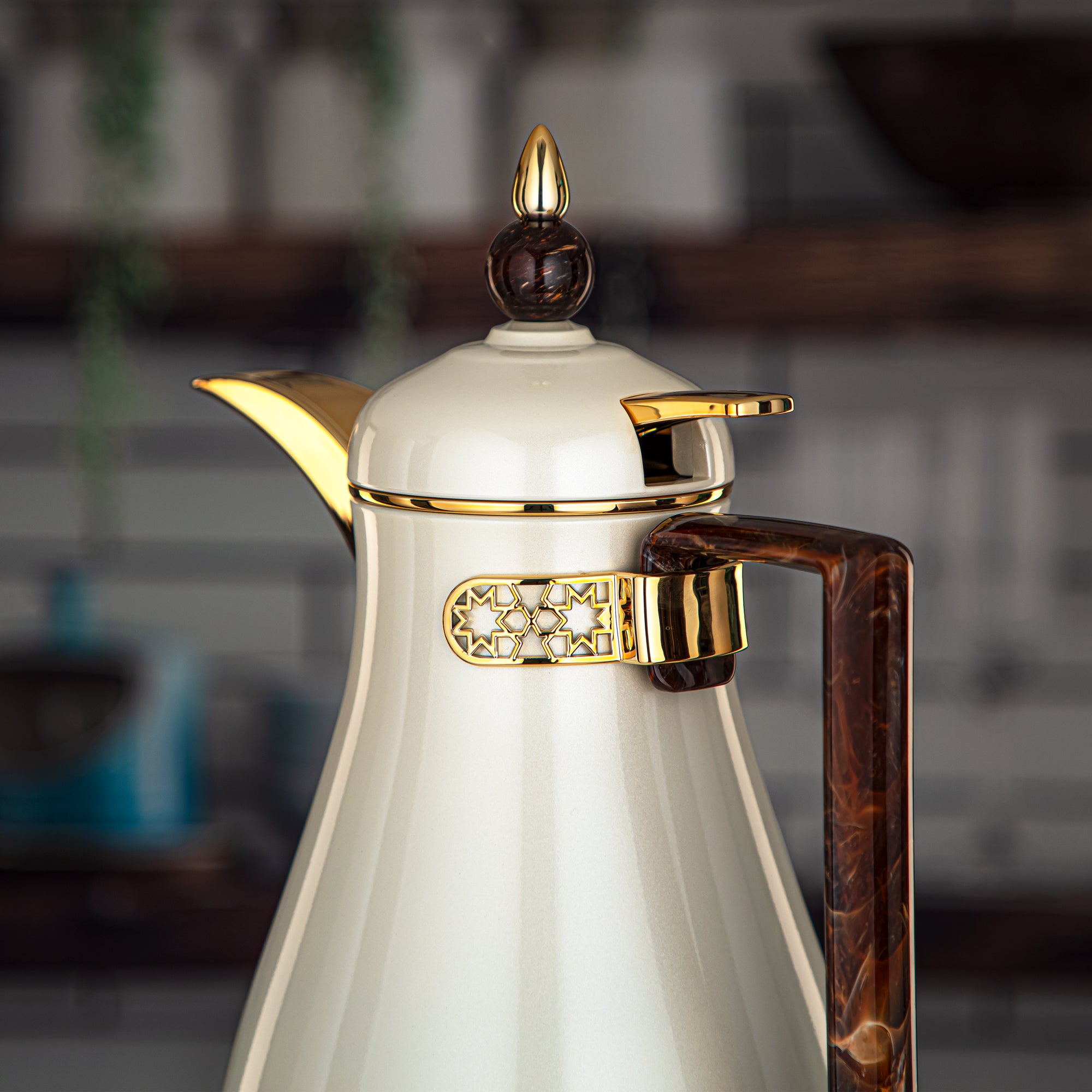 المرجان طقم ترامس قطعتين أبيض وذهبي - FG803-070/100 PBR/PW