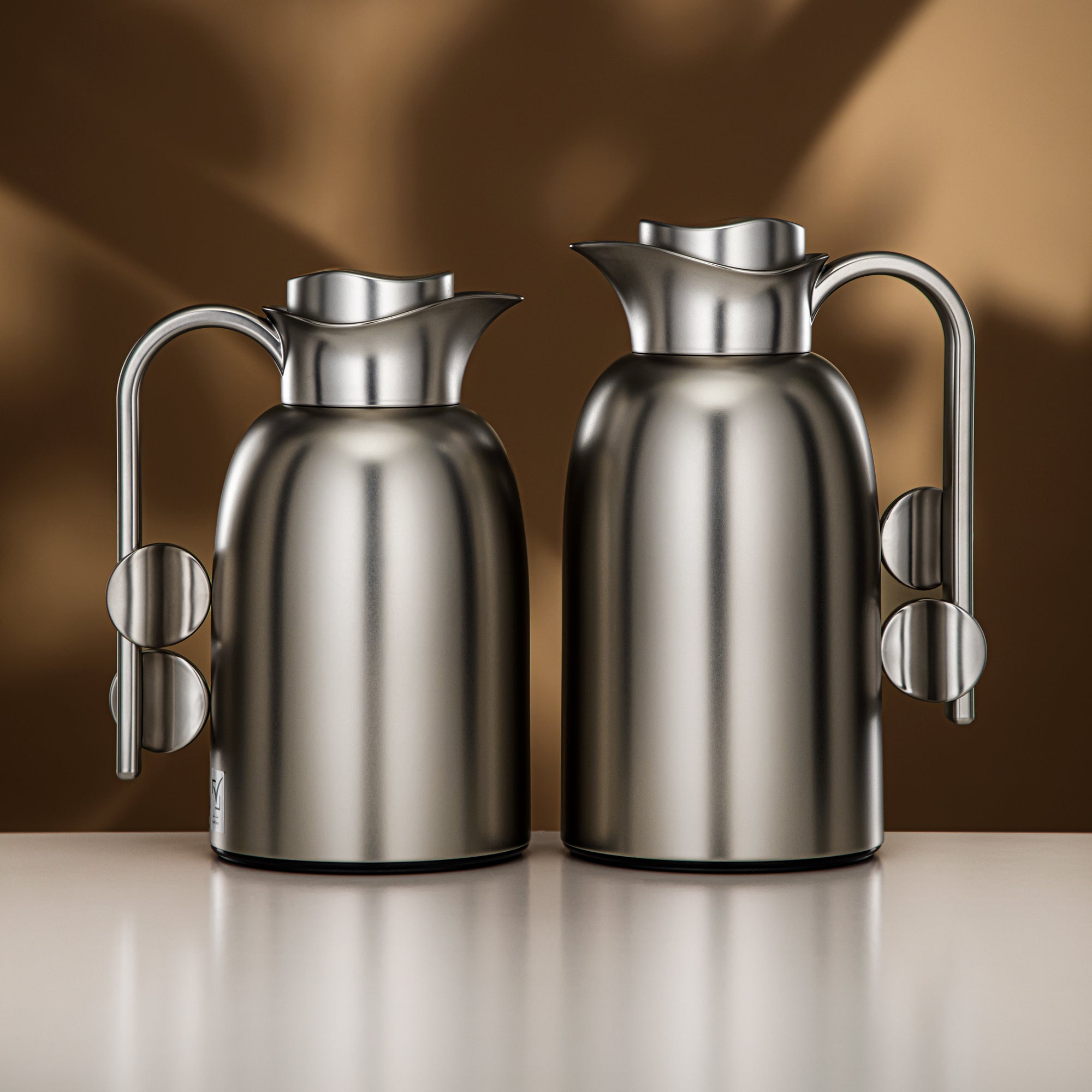 طقم ترامس المرجان 0.7 لتر + 1 لتر مطفي نيكل