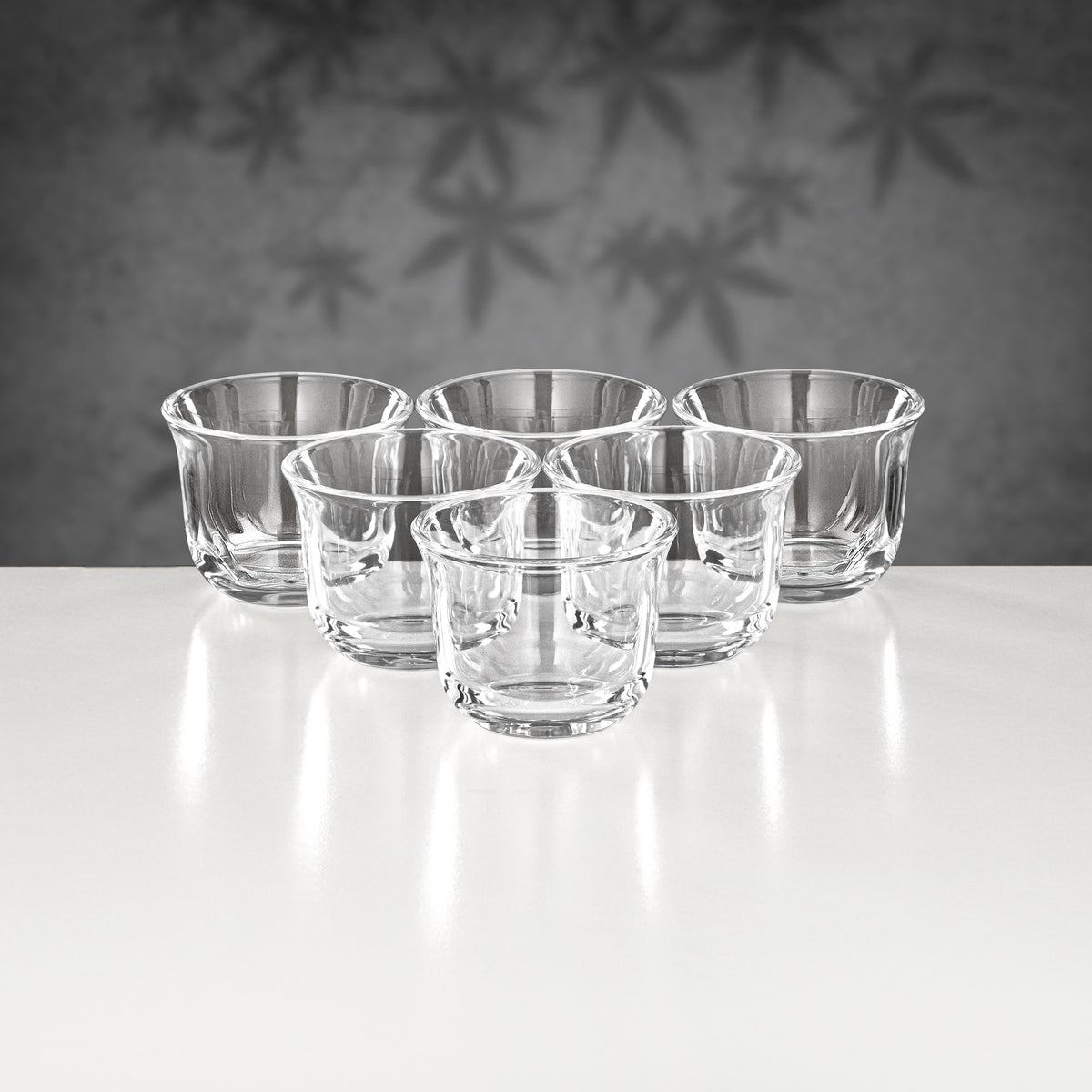 Almarjan 21 Pieces Tea & Coffee Set, Matt Nickel & Dark Wood