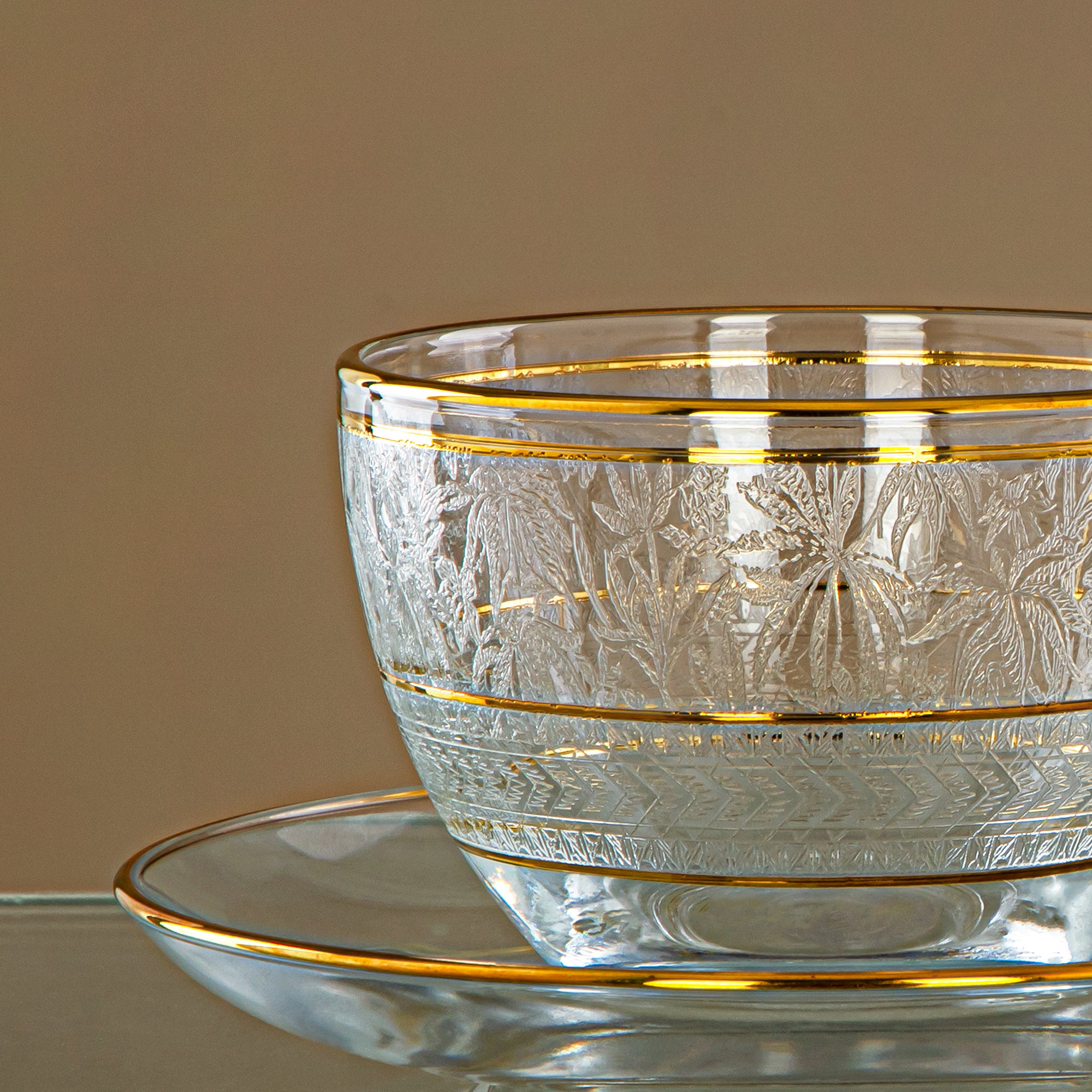 Combi 6 Pieces Glass Cappuccino Cup Set - G1056AZ-35/CD