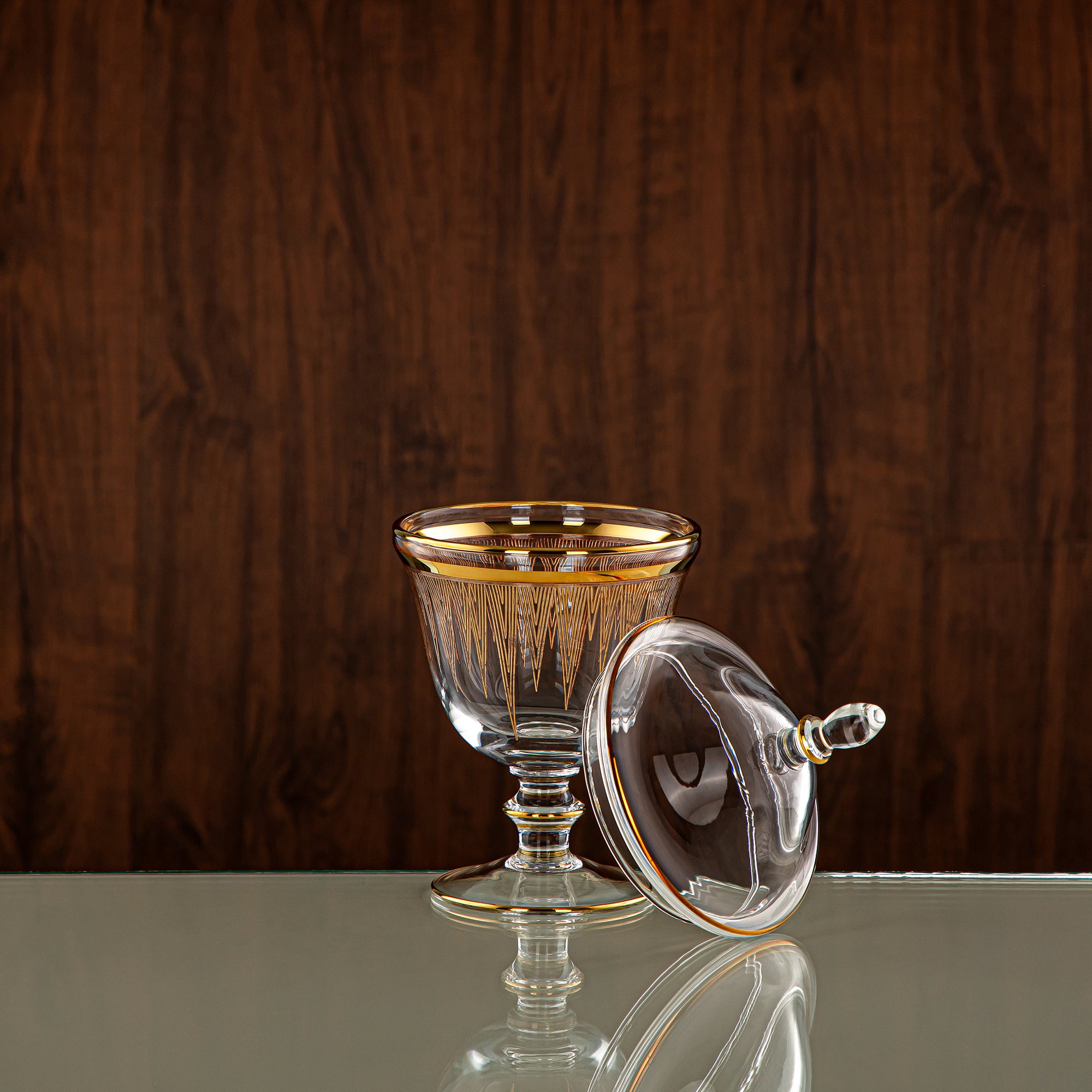 وعاء حلوى زجاجي كومبي 10 سم G809/1Z-11/27/200