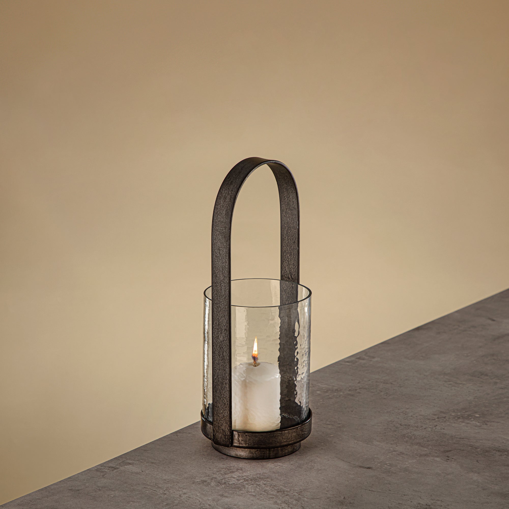 فانوس المرجان الإعصاري 32 سم فضي عتيق