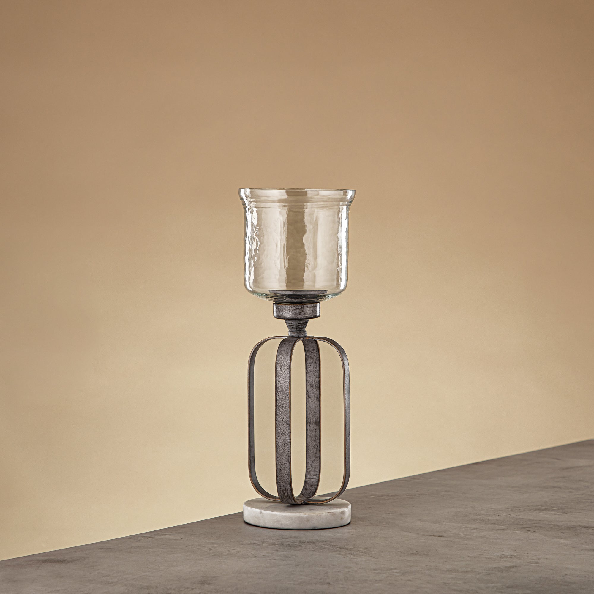 حامل شموع المرجان 32 سم فضي