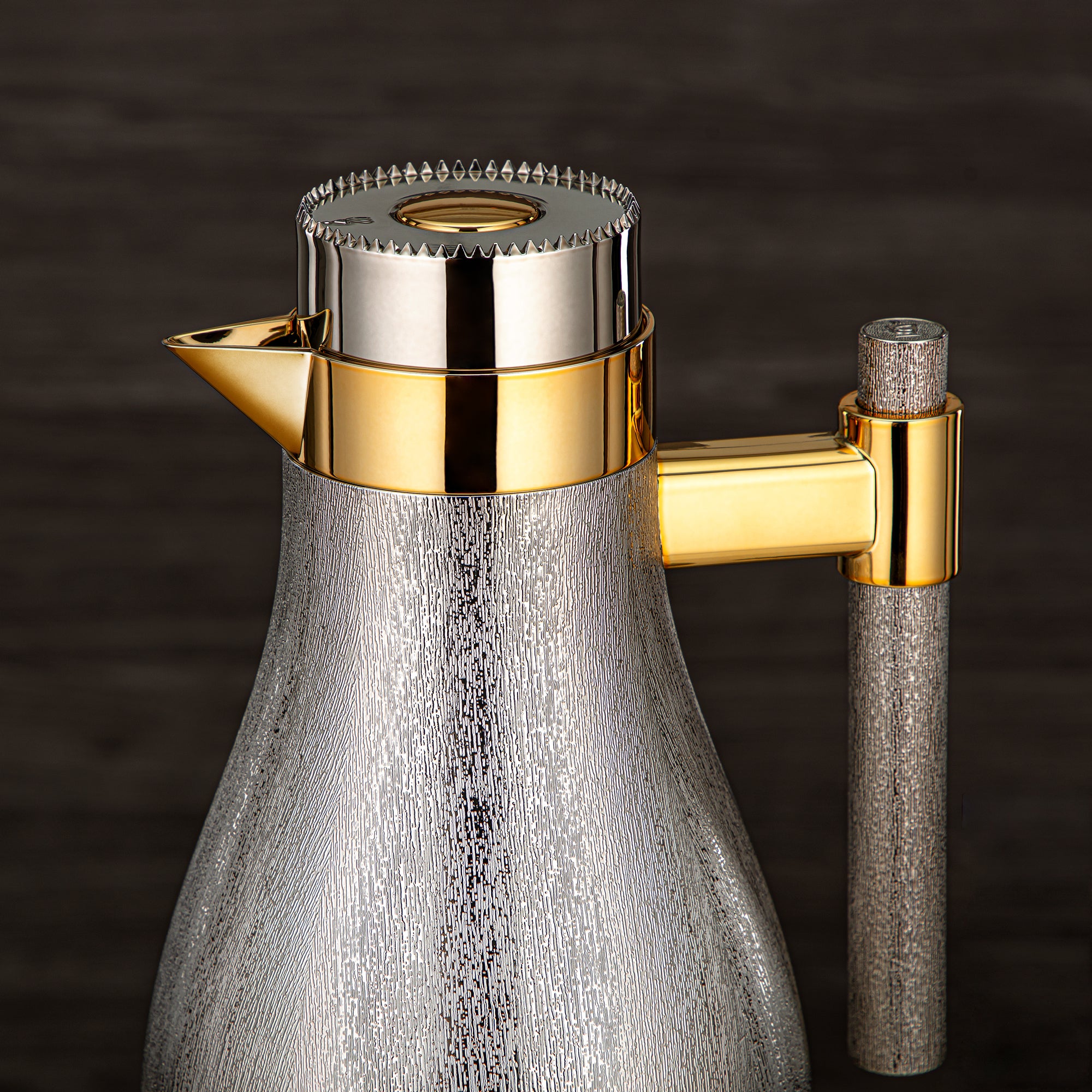 طقم ترامس المرجان ABS زر ضغط 1 لتر + 1 لتر نيكل وذهب (GOK-N-N-G) - تقديم أنيق