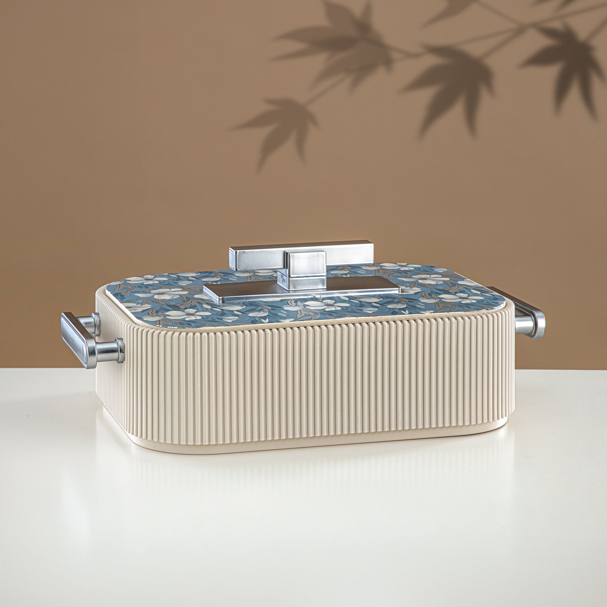 حرارات المرجان ABS، 3000 مل، بيج مزهر وفضي مطفي (HP06-300SP-AZ01S) - تقديم أنيق