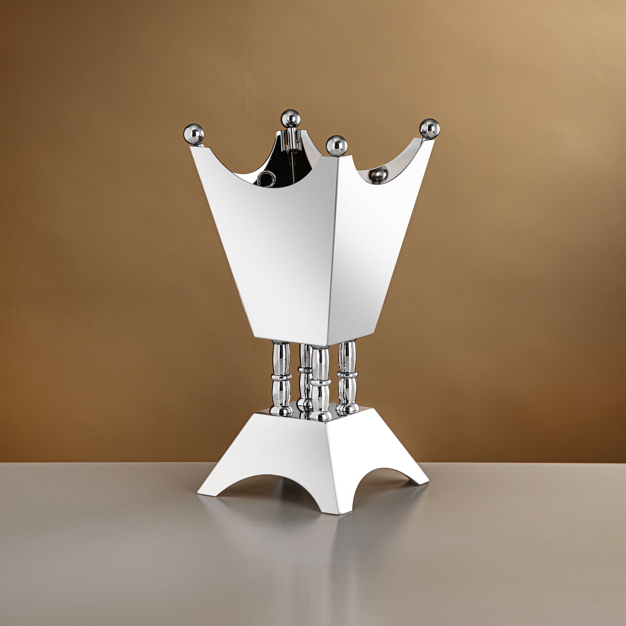 Almarjan 25 CM Incense Burner Shiny Silver - HT2506051