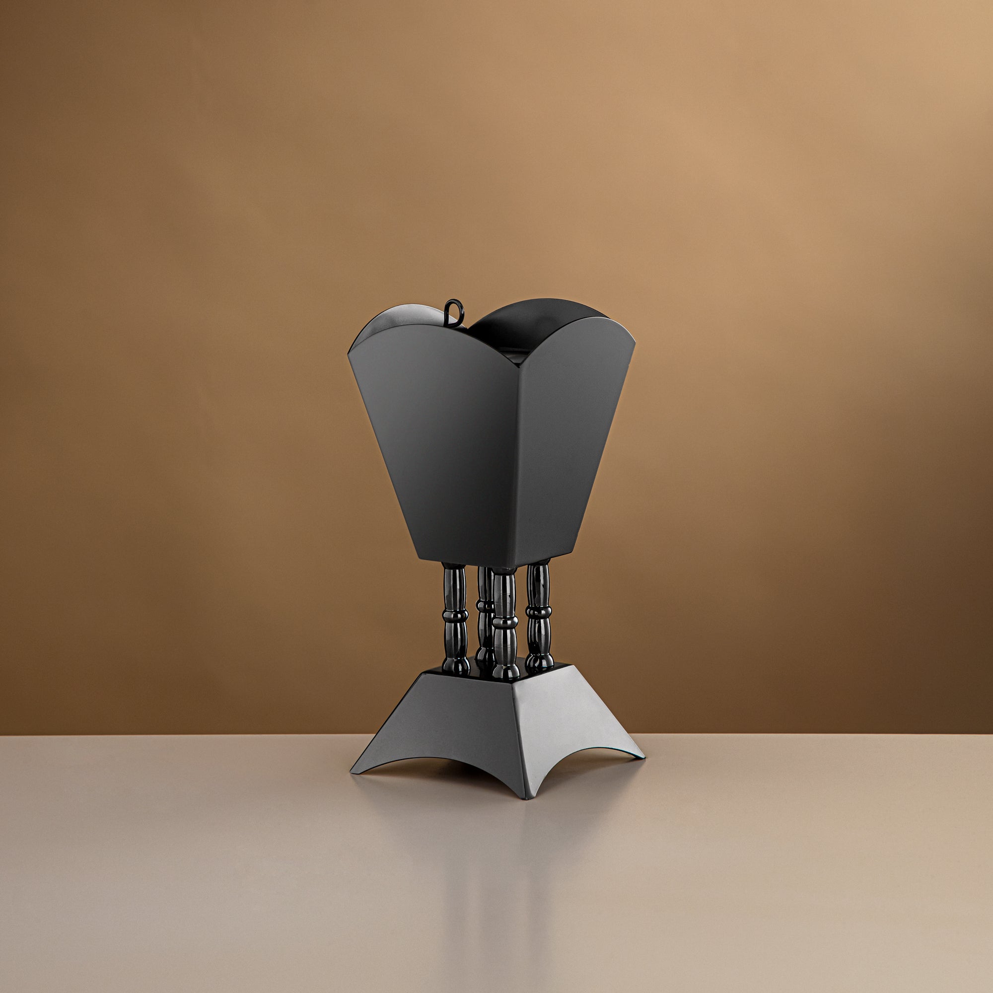 المرجان مبخرة بخور 20.5 سم أسود غير لامع - HT2506070