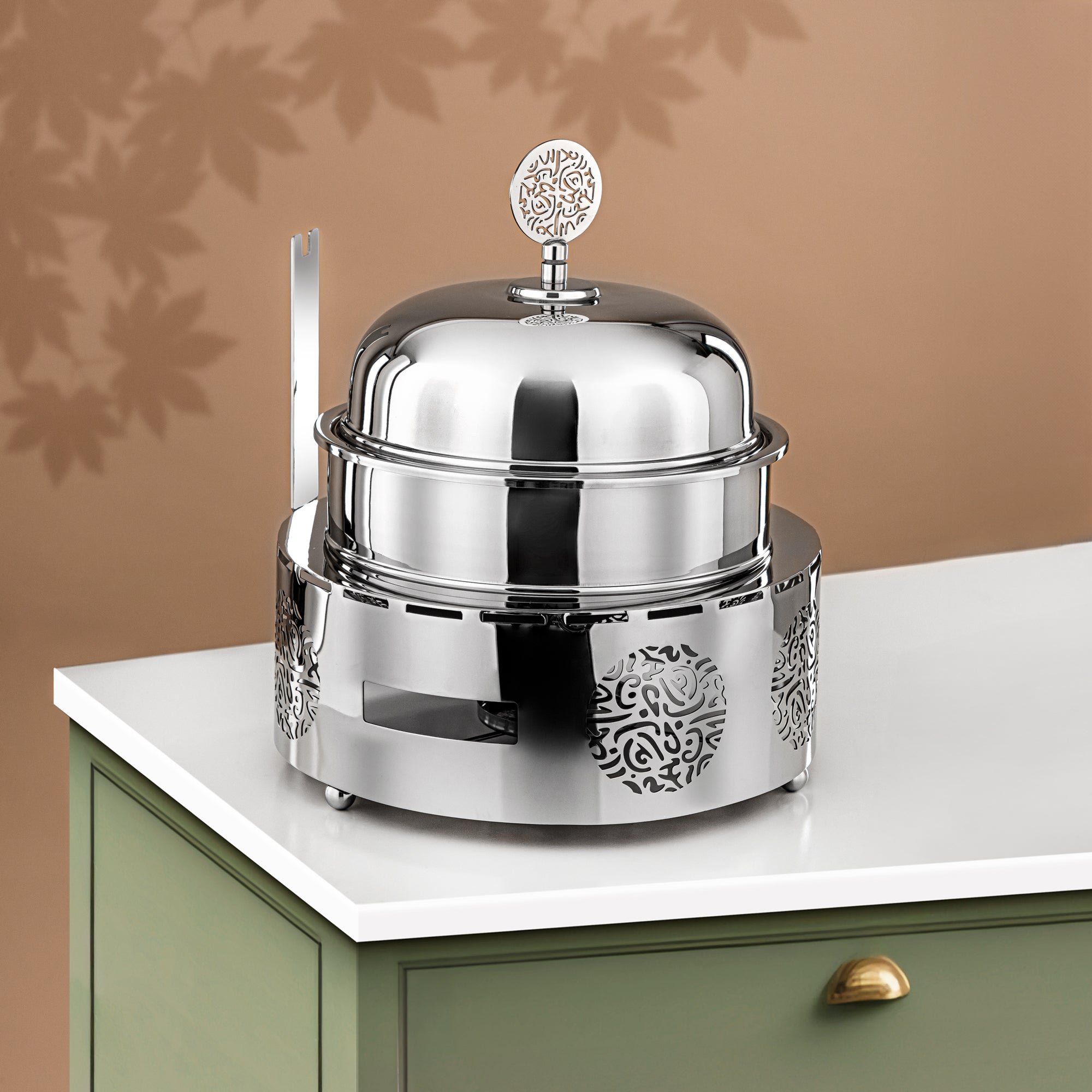 طبق شافينغ ألمرجان ستانلس ستيل 3 لتر فضي (MD-3014B) - أدوات تقديم أنيقة