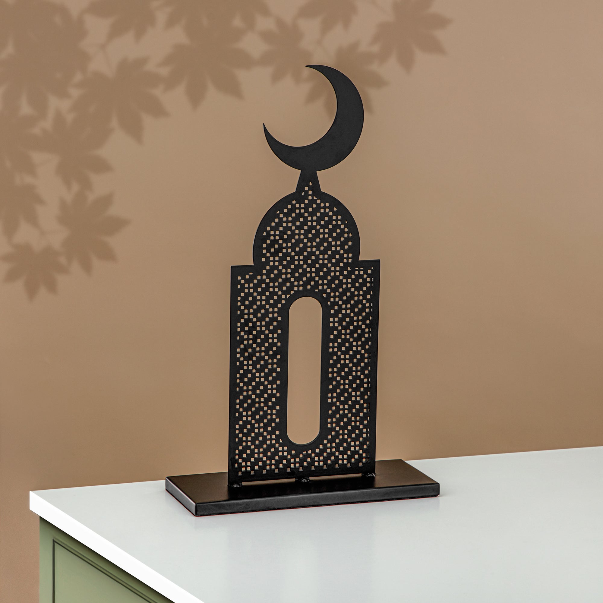 زينة طاولة القمر من المرجان، أسود (MD-3032 A) - زينة رمضان
