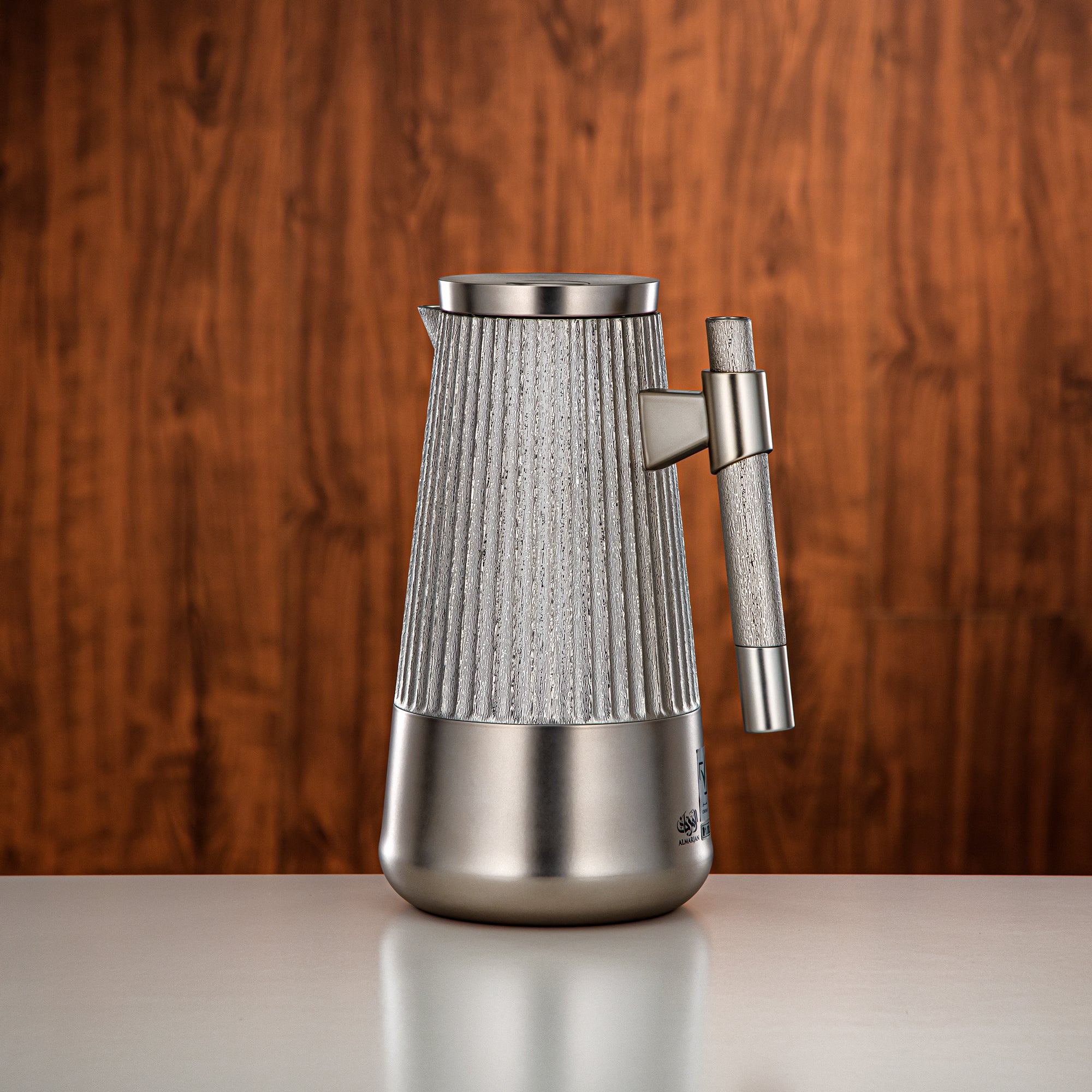 Almarjan Vacuum Flask Set 1L + 1L Matt Nickel