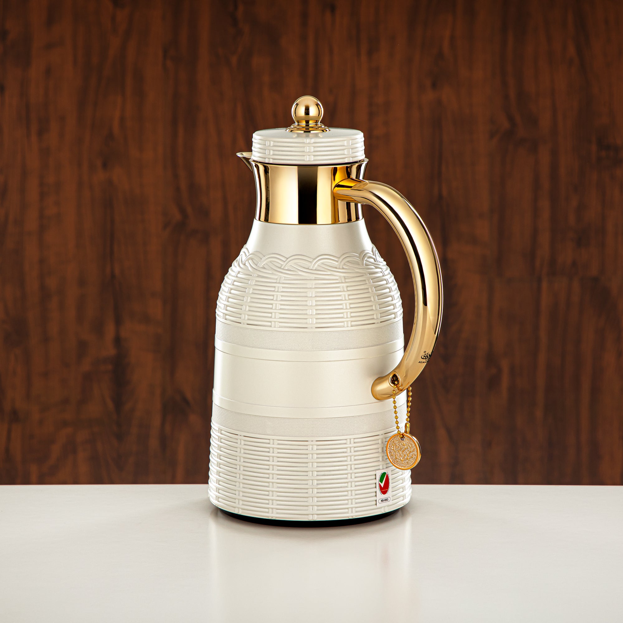 طقم ترامس المرجان مكون من قطعتين عاجي وذهبي - RYP-0700/1000 Q330YZC95