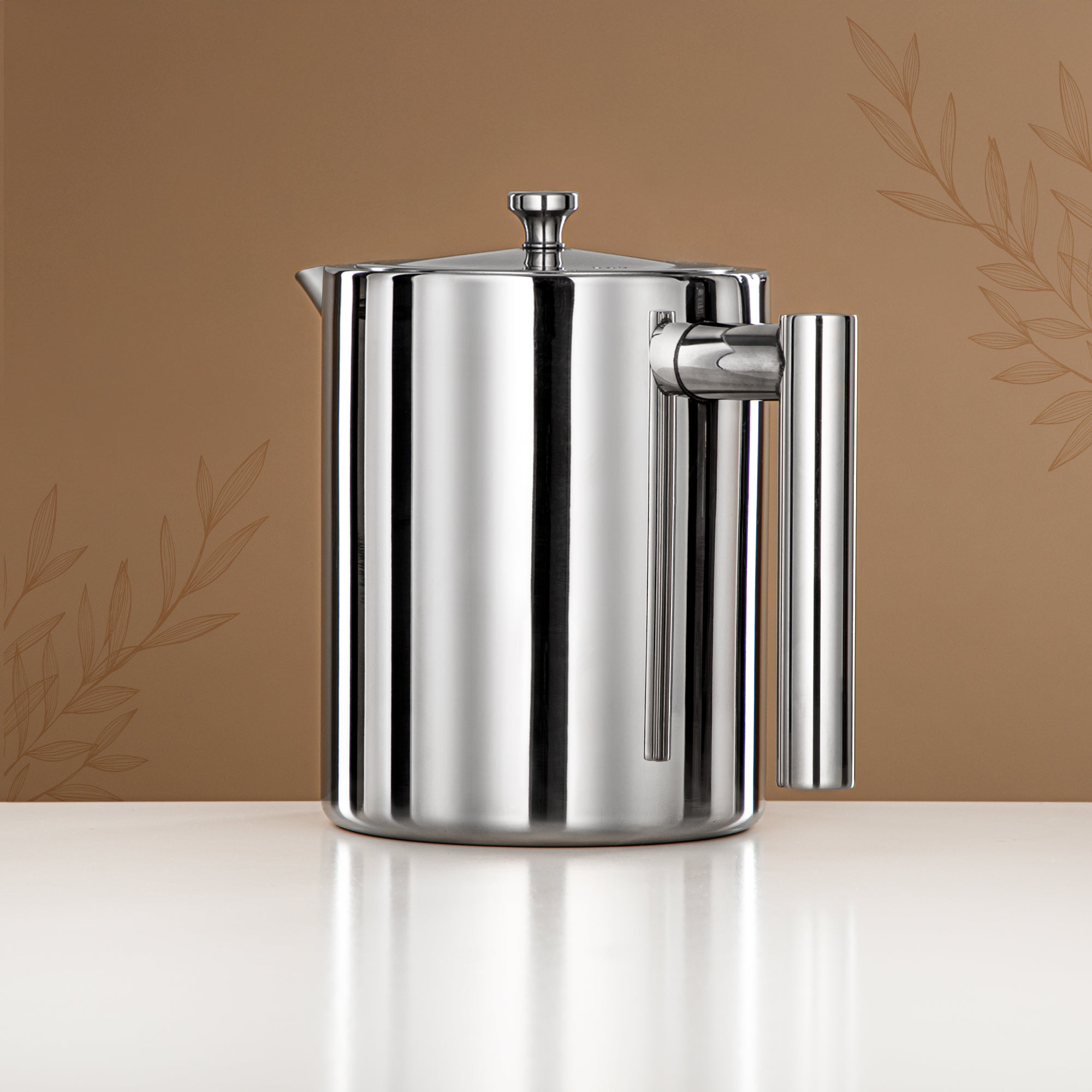 Almarjan Coffee Pot 48oz Silver – Elegance