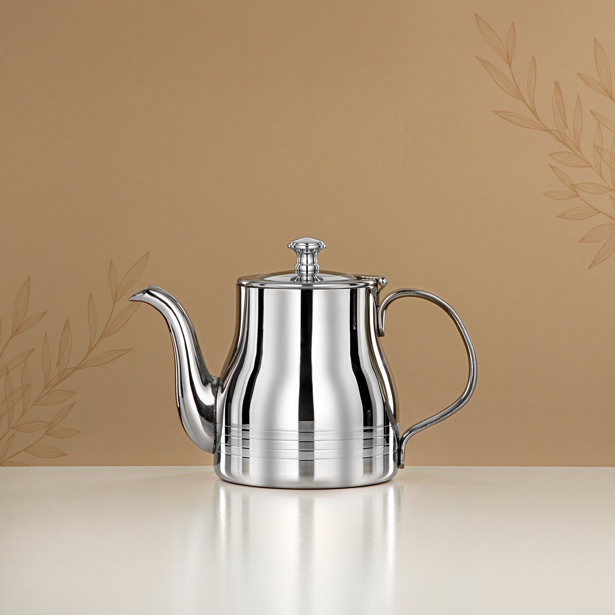 Almarjan Teapot Stainless Steel 0.7L – Elegance