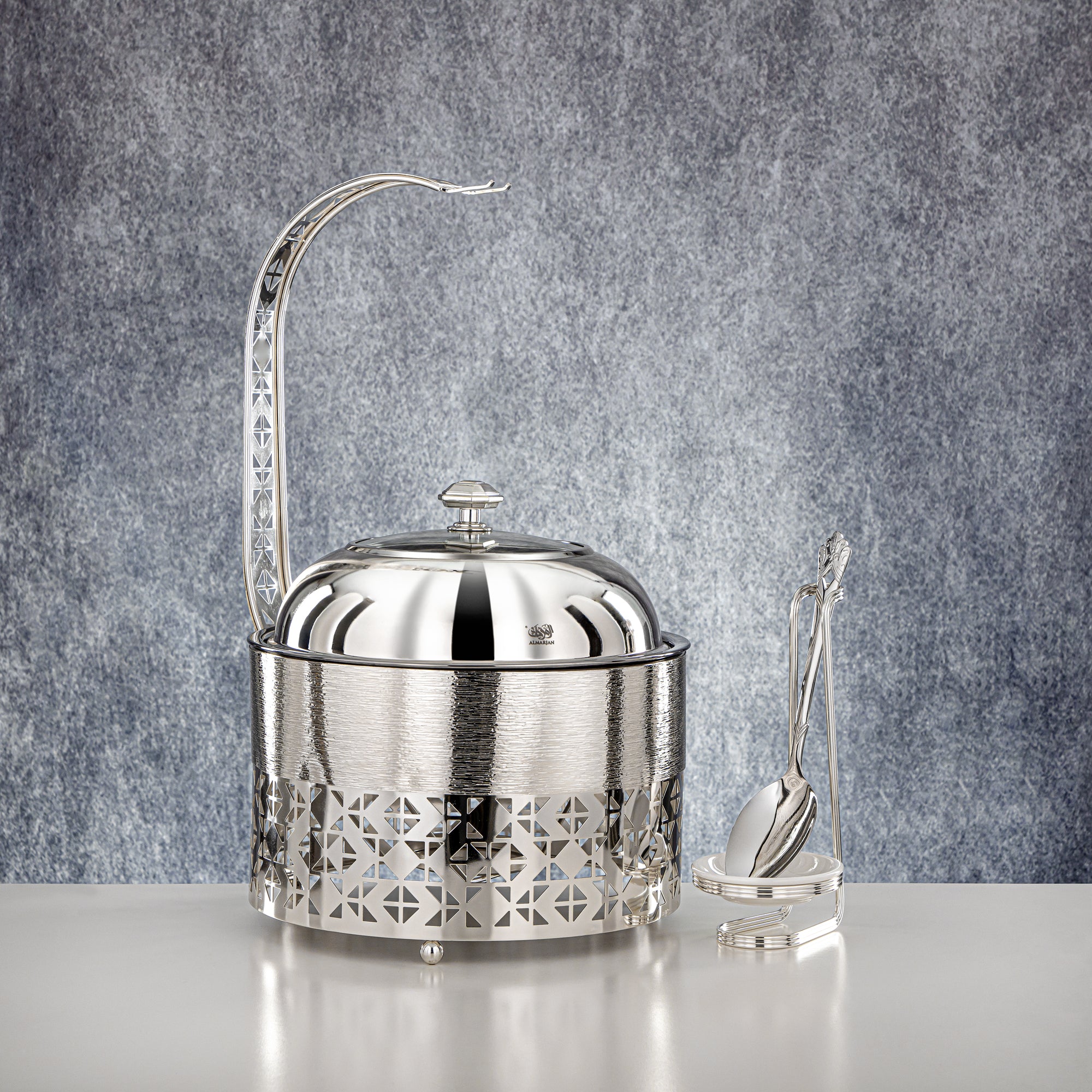 المرقجان 3000 مل طبق تسخين فضي - STS0013337