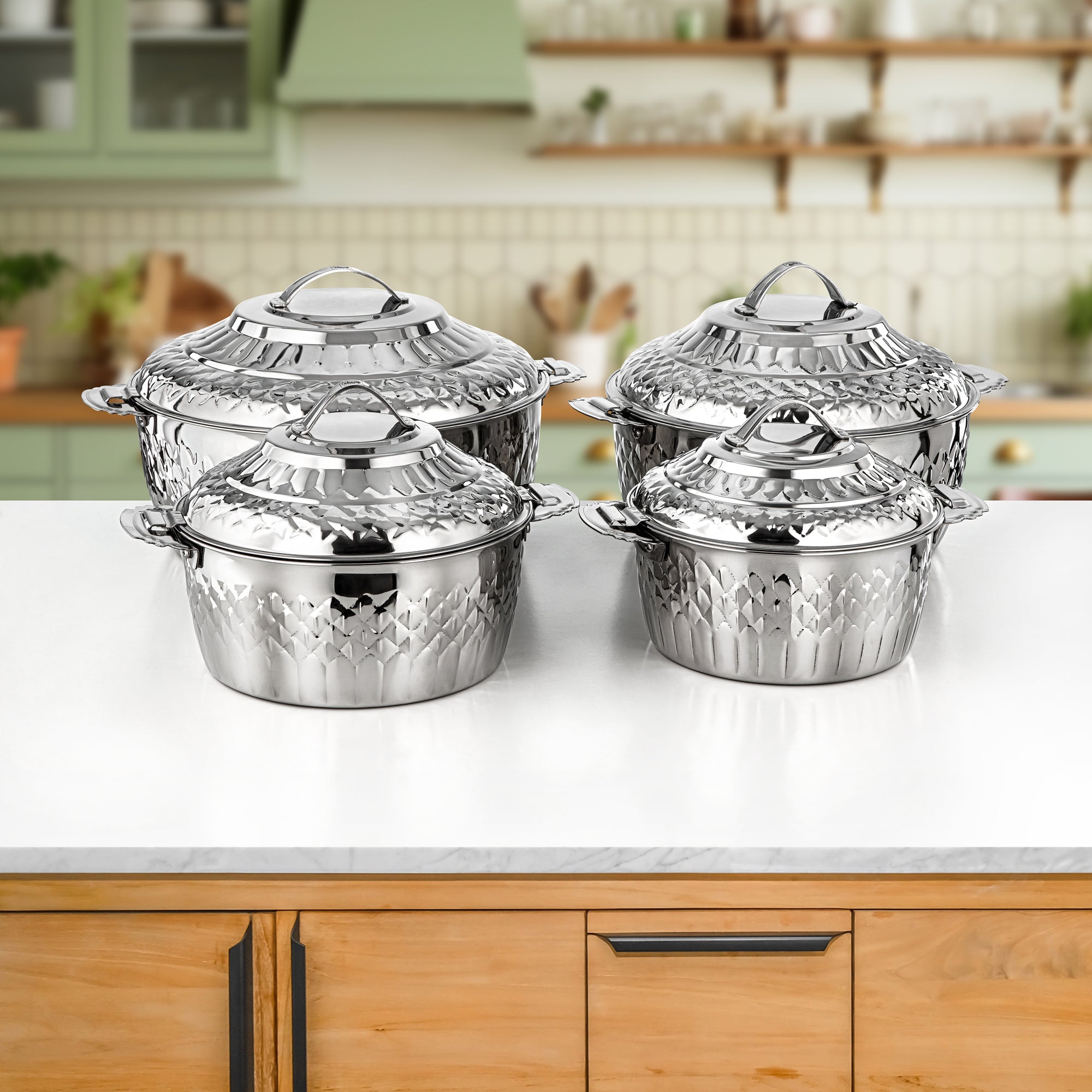 طقم حرارات المرجان ٤ قطع بتشطيب لامع – مجموعة سنا