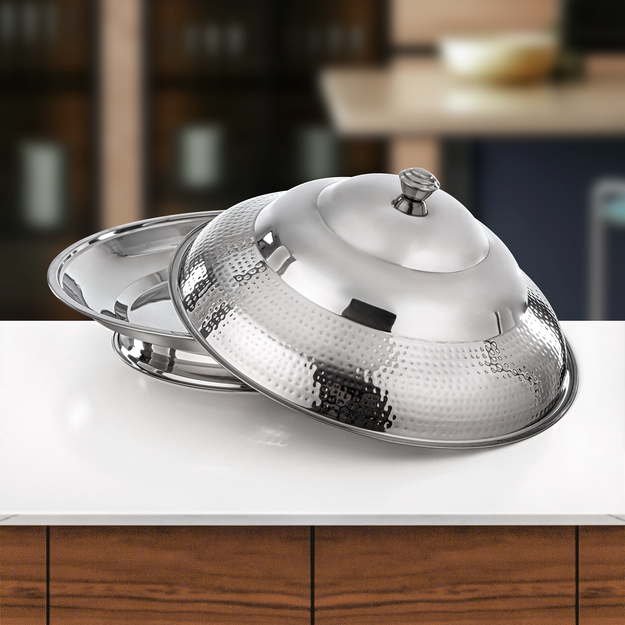 صينية المرجان كوزي 65 سم فضي (H25M20)