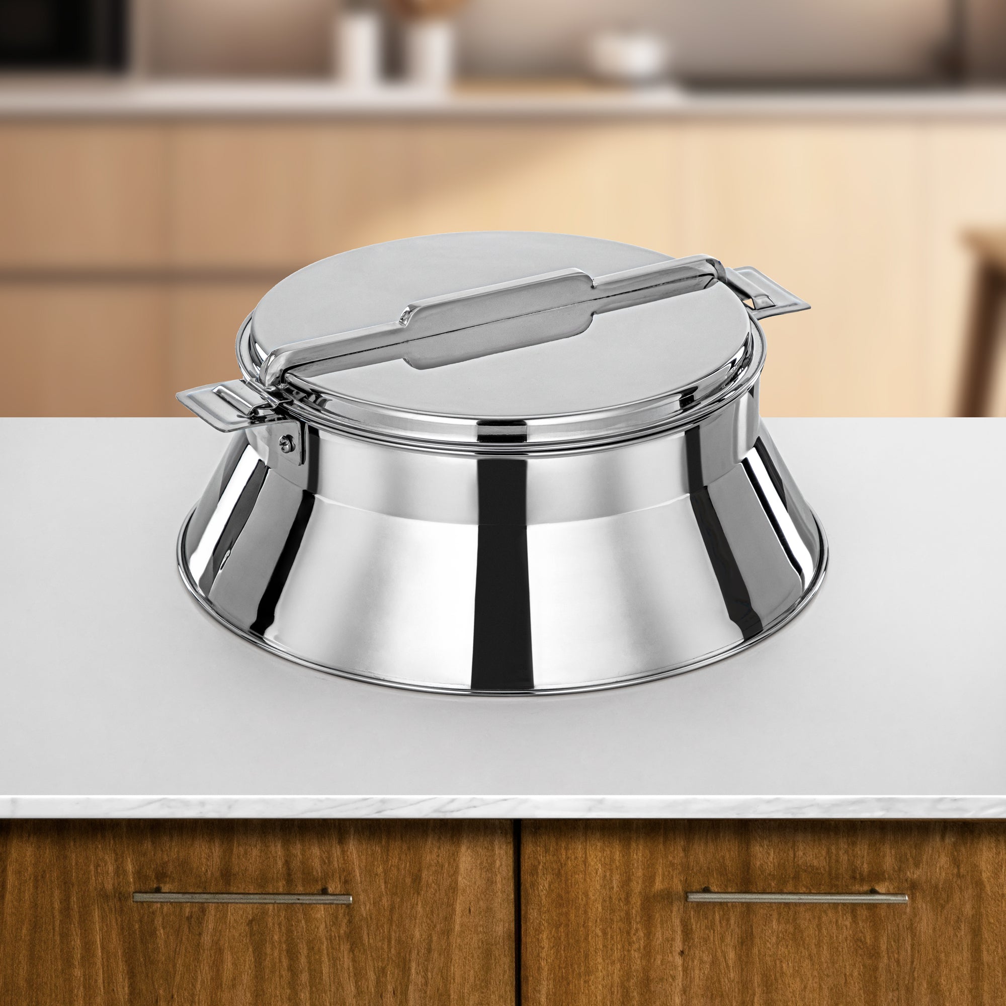 المرق الساخن من المرق من الستانلس ستيل، 30 سم (4000 مل)، فضي (H25P8) - مجموعة دلال