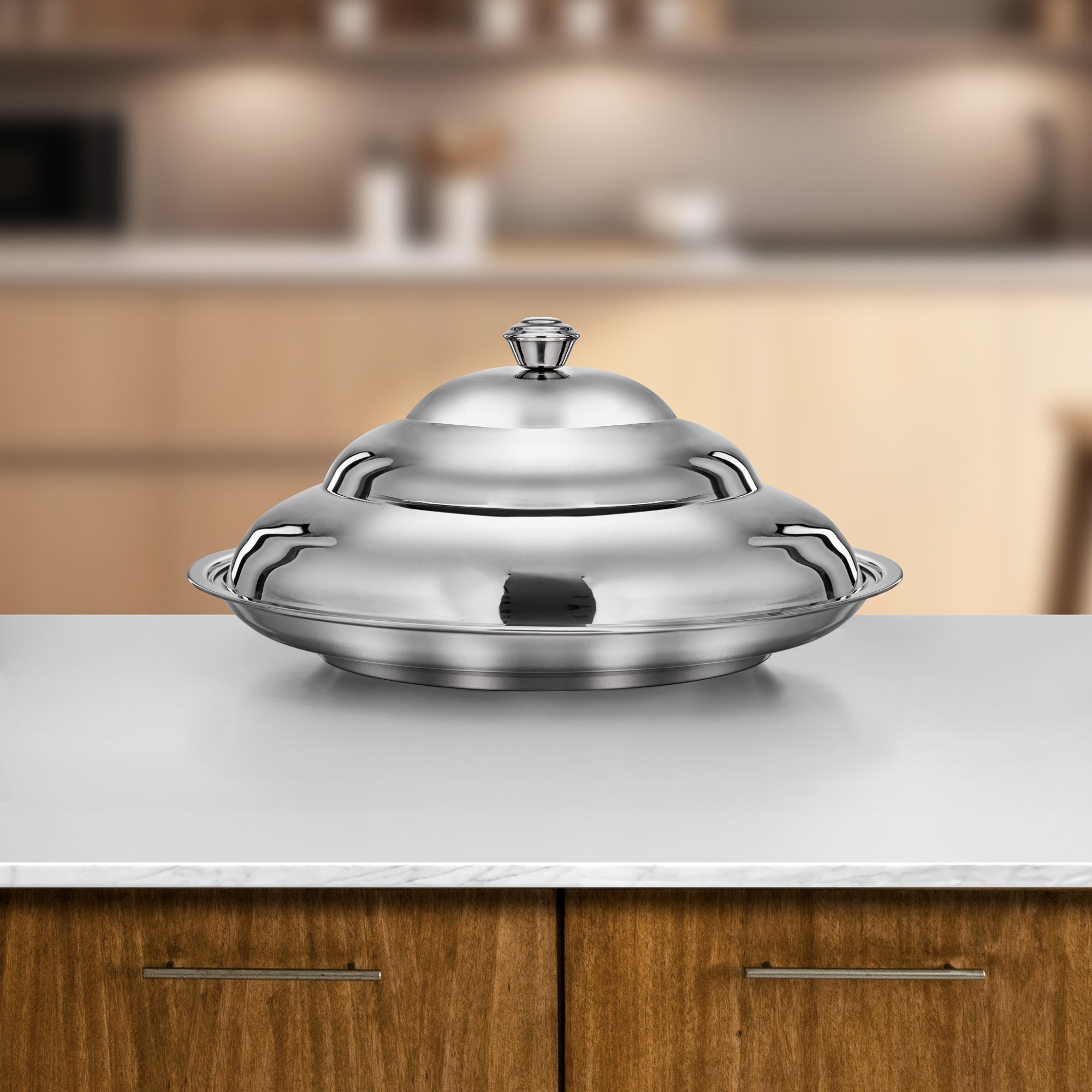 صينية المرجان كوزي ستانلس ستيل فضي 55سم (STS0293619)