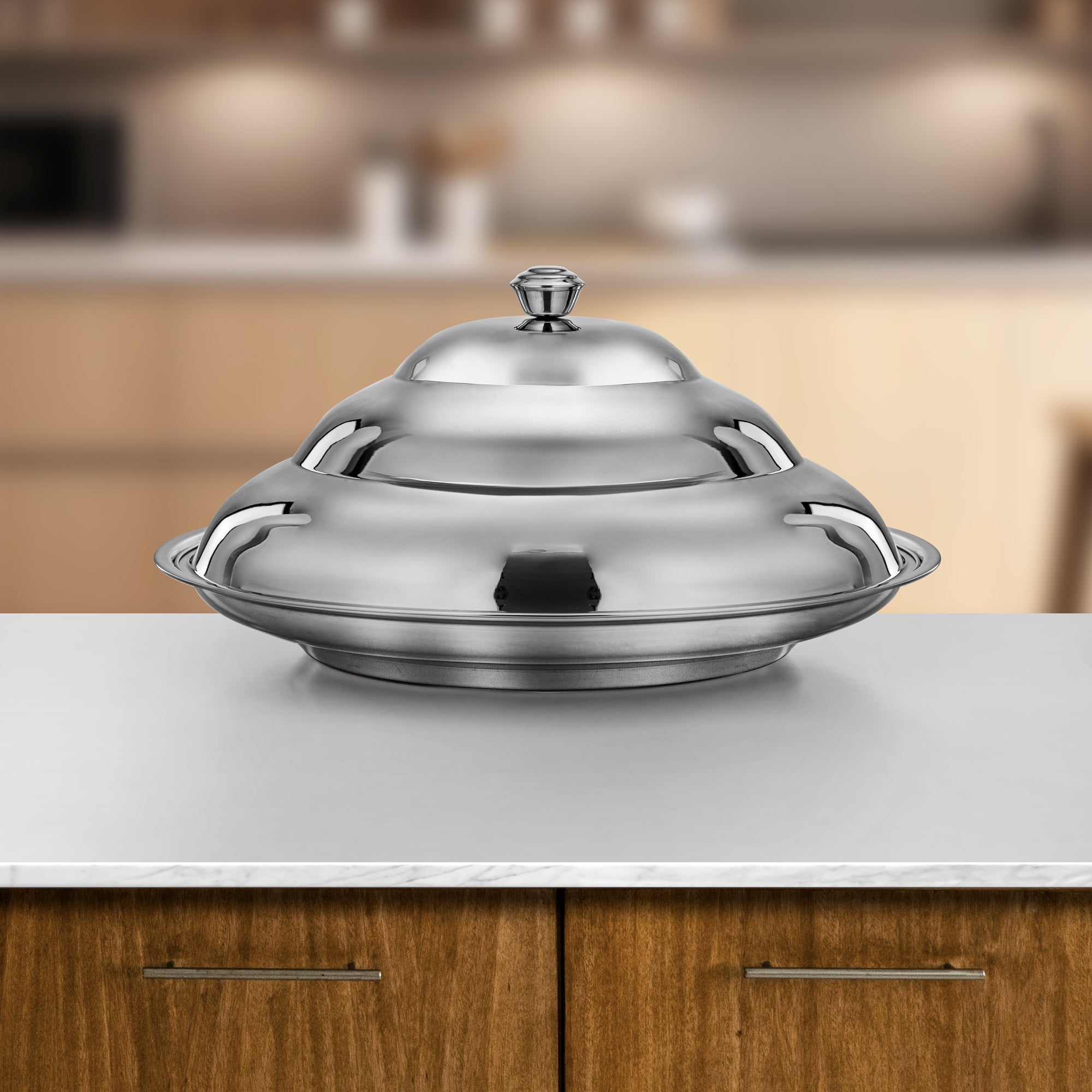 صينية المرجان كوزي ستانلس ستيل فضي 60 سم (STS0293620)