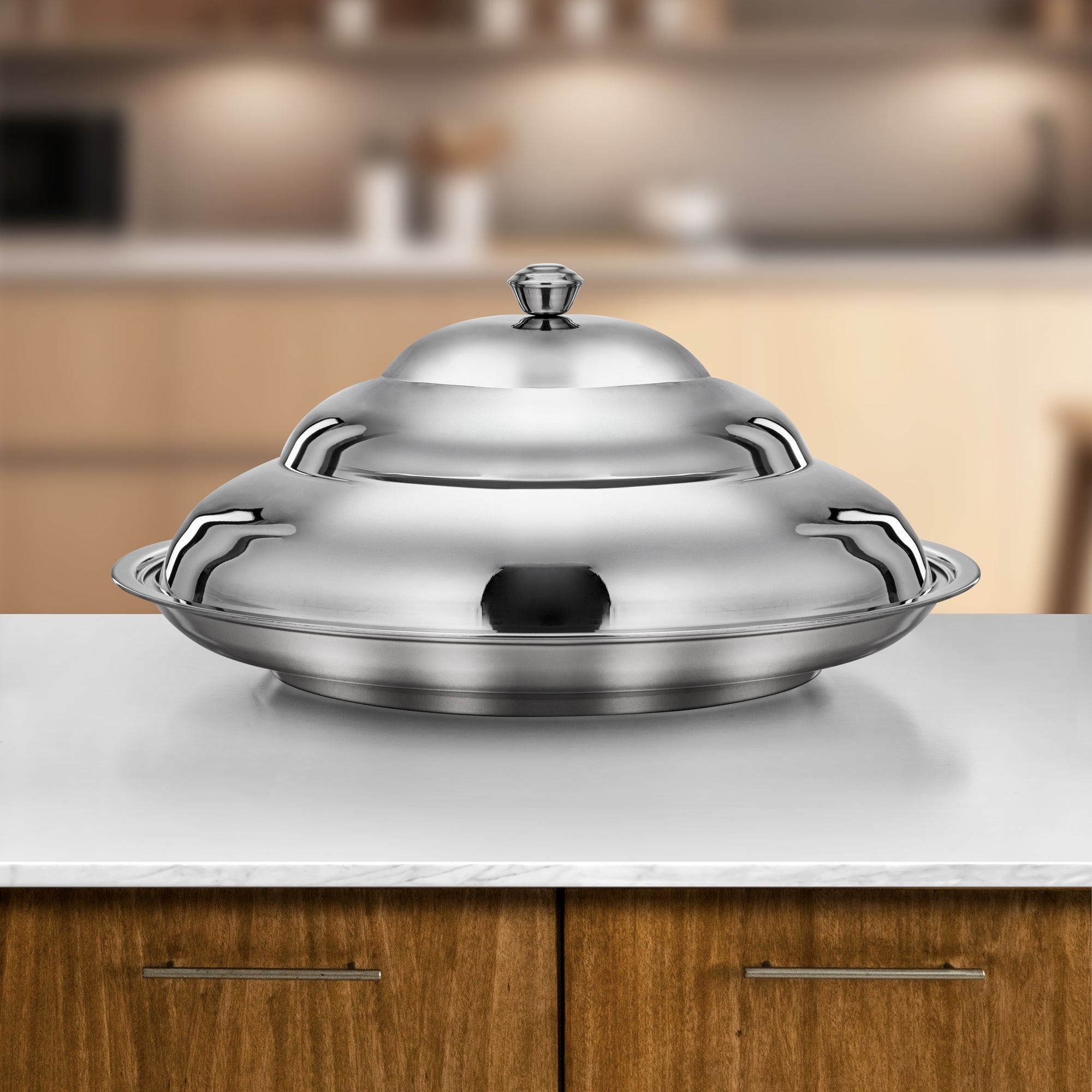 صينية المرجان كوزي ستانلس ستيل فضي 65 سم (STS0293621)