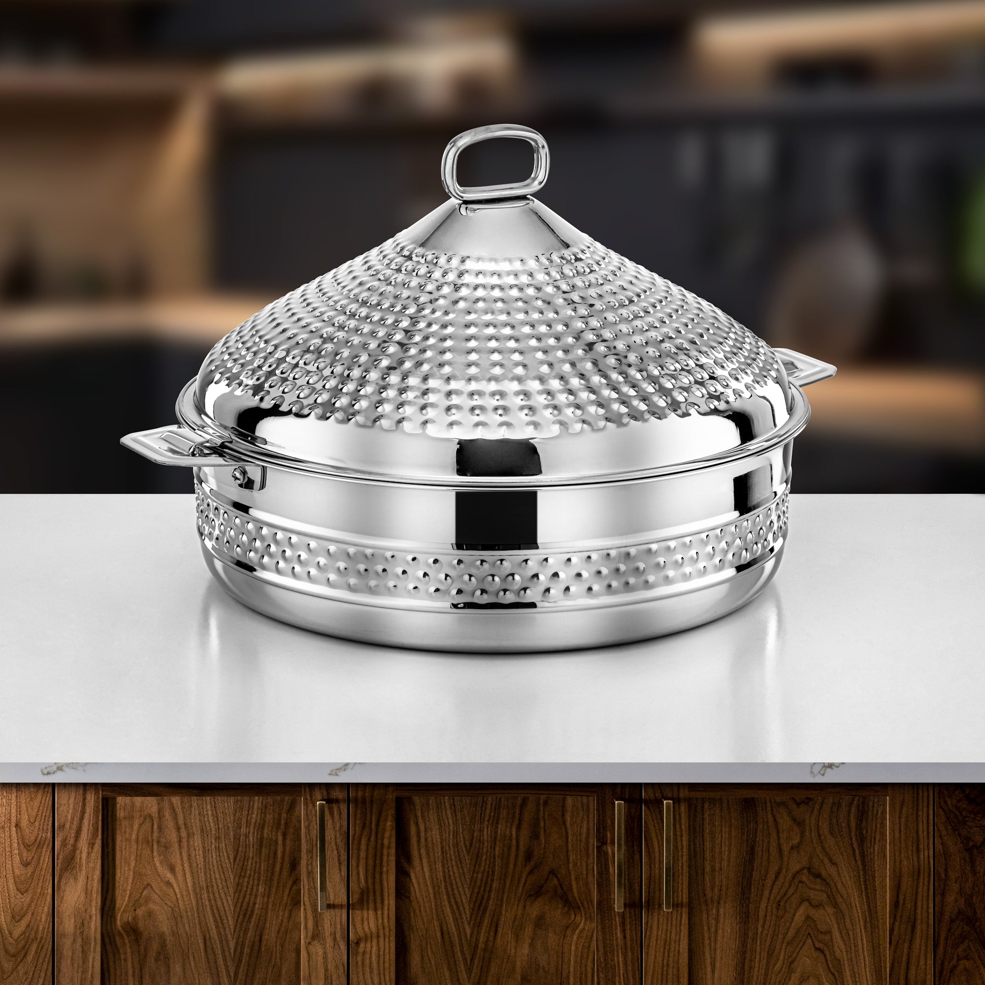 Almarjan Hot Pot Stainless Steel 35cm Silver – Abeer