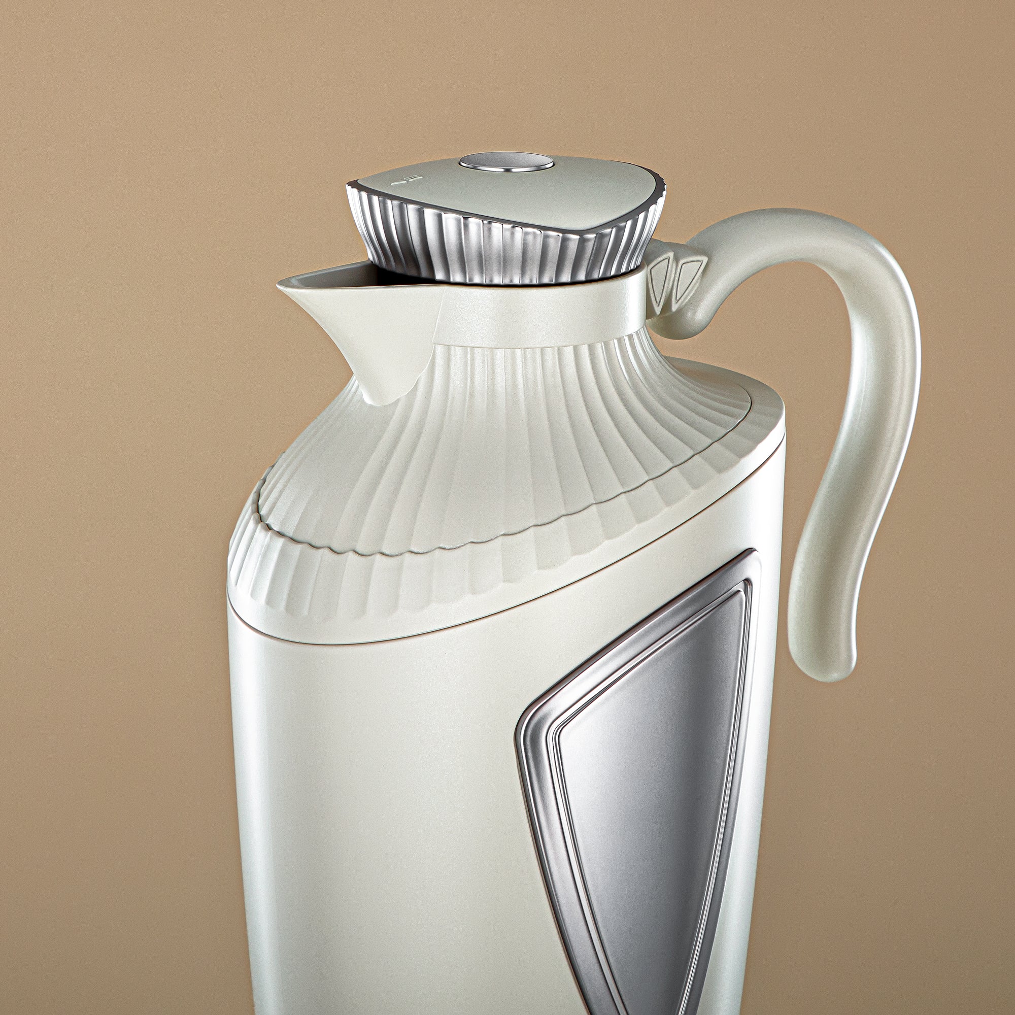 المرجان طقم ترامس قطعتان مطفي أبيض وفضي - UWP-0700/1000 Q330YZE23