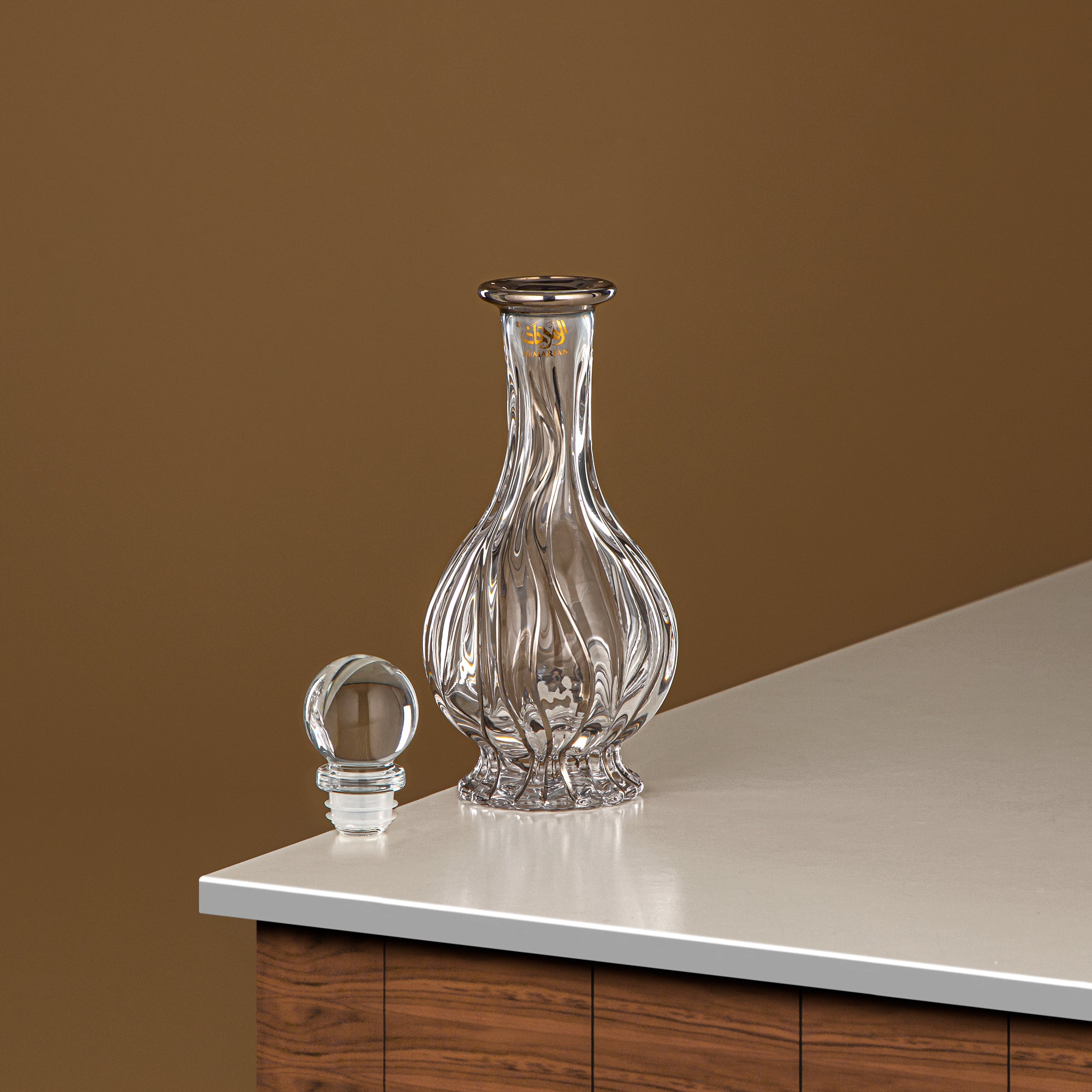 زجاجة عطر المرجان 200 مل (VR-D23-5-Silver) - زجاج بمقبض بجعة | مجموعة البجعة