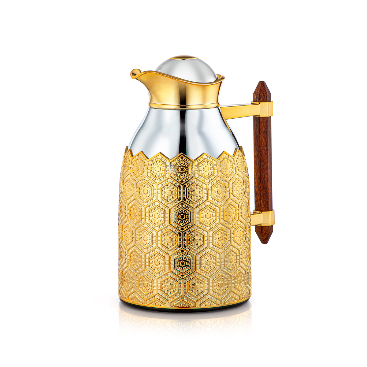 Almarjan 2 Pieces Vacuum Flask Set Silver & Gold - CBL + CBM-CEG
