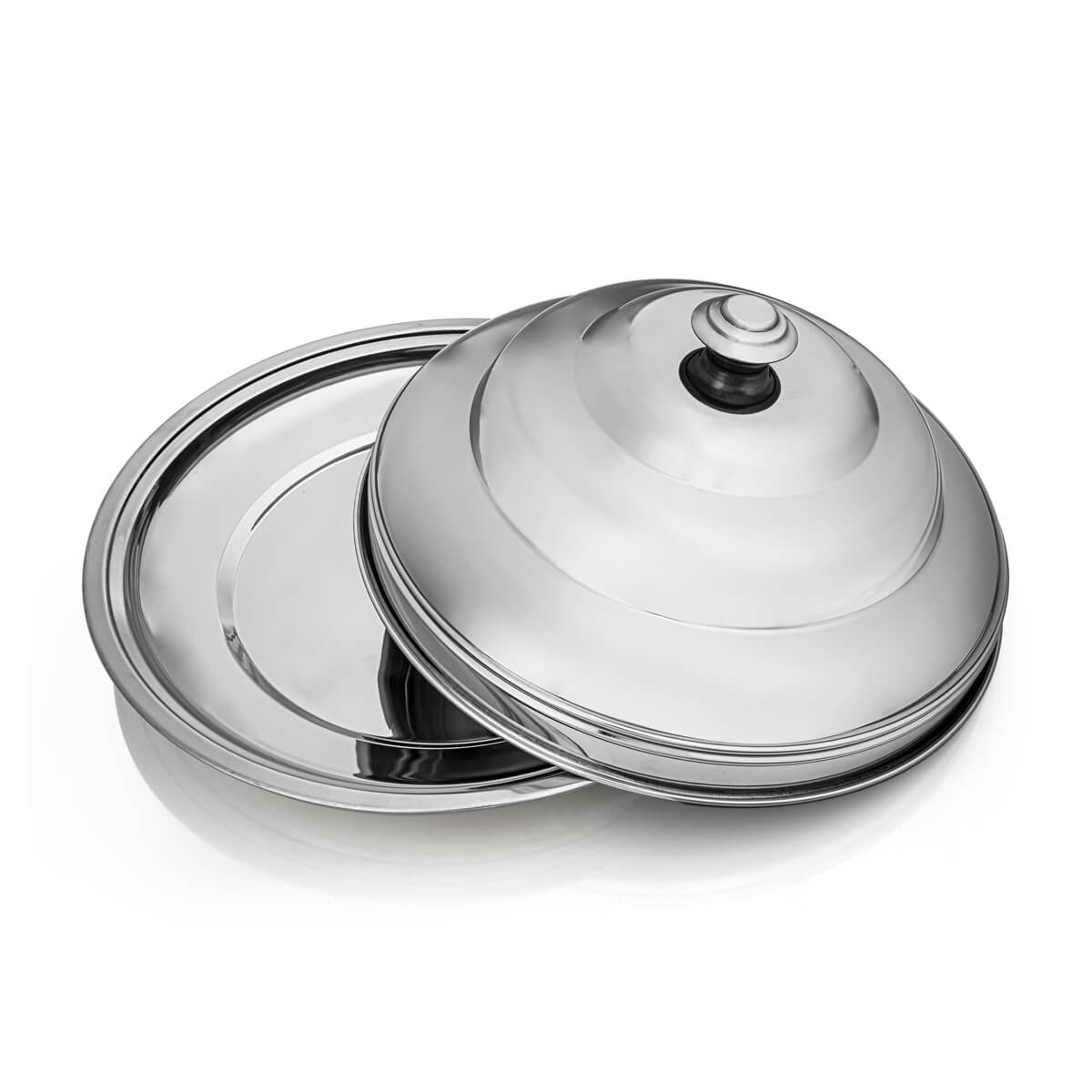 Almarjan 50 CM Orchid Collection Stainless Steel Koozy Tray Silver - STS0292609