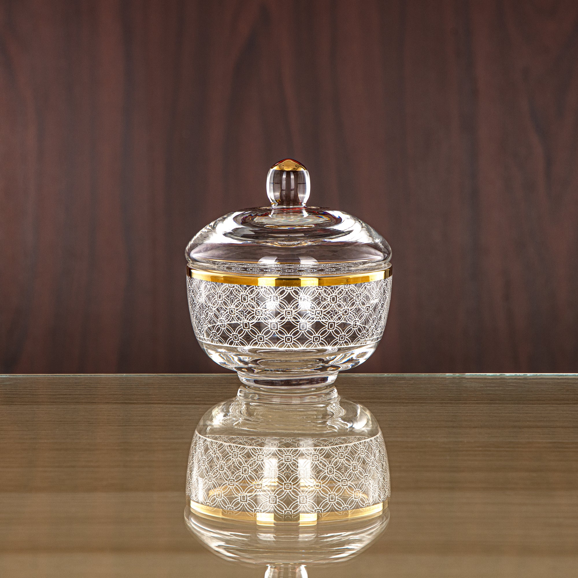 Almarjan 9.5 CM Glass Sugar Bowl - 0137T-SFY