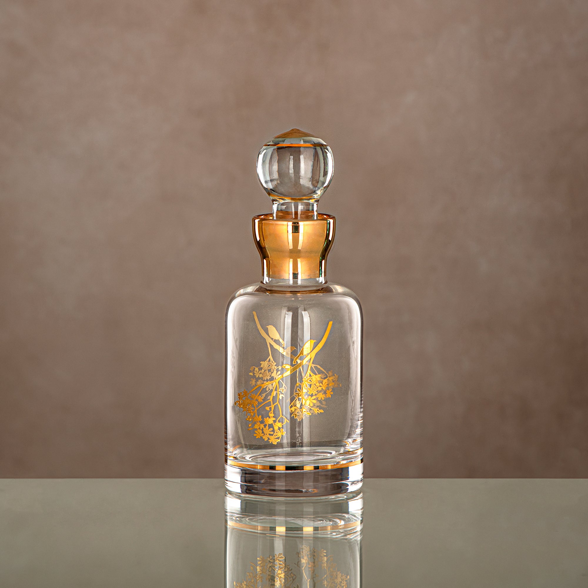 زجاجة عطر المرجان شفافة وذهبية 16.5 توله (0862P-XQZT-GLD) التجمعات، المناسبات الخاصة، رمضان، العيد
