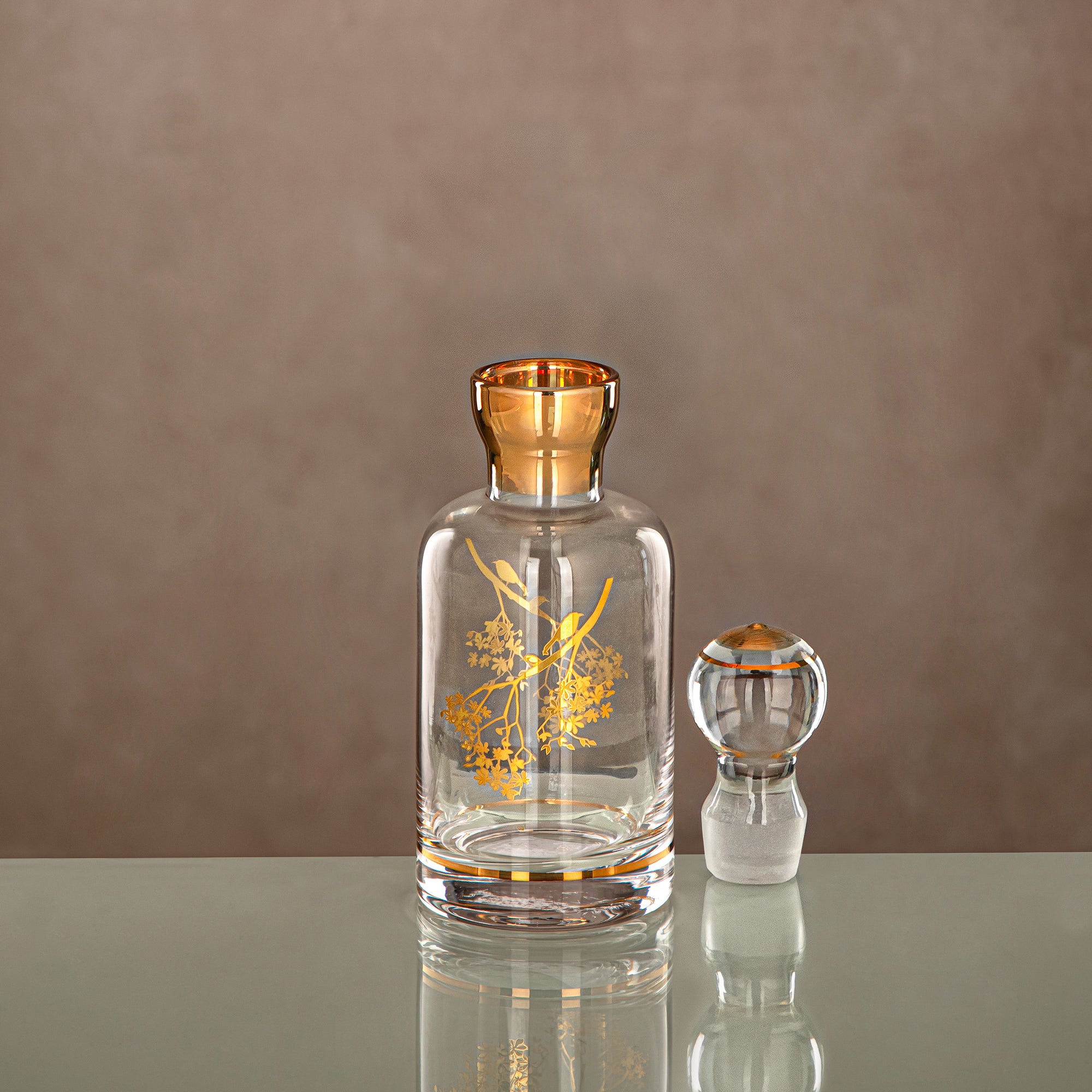 زجاجة عطر المرجان شفافة وذهبية 16.5 توله (0862P-XQZT-GLD) التجمعات، المناسبات الخاصة، رمضان، العيد