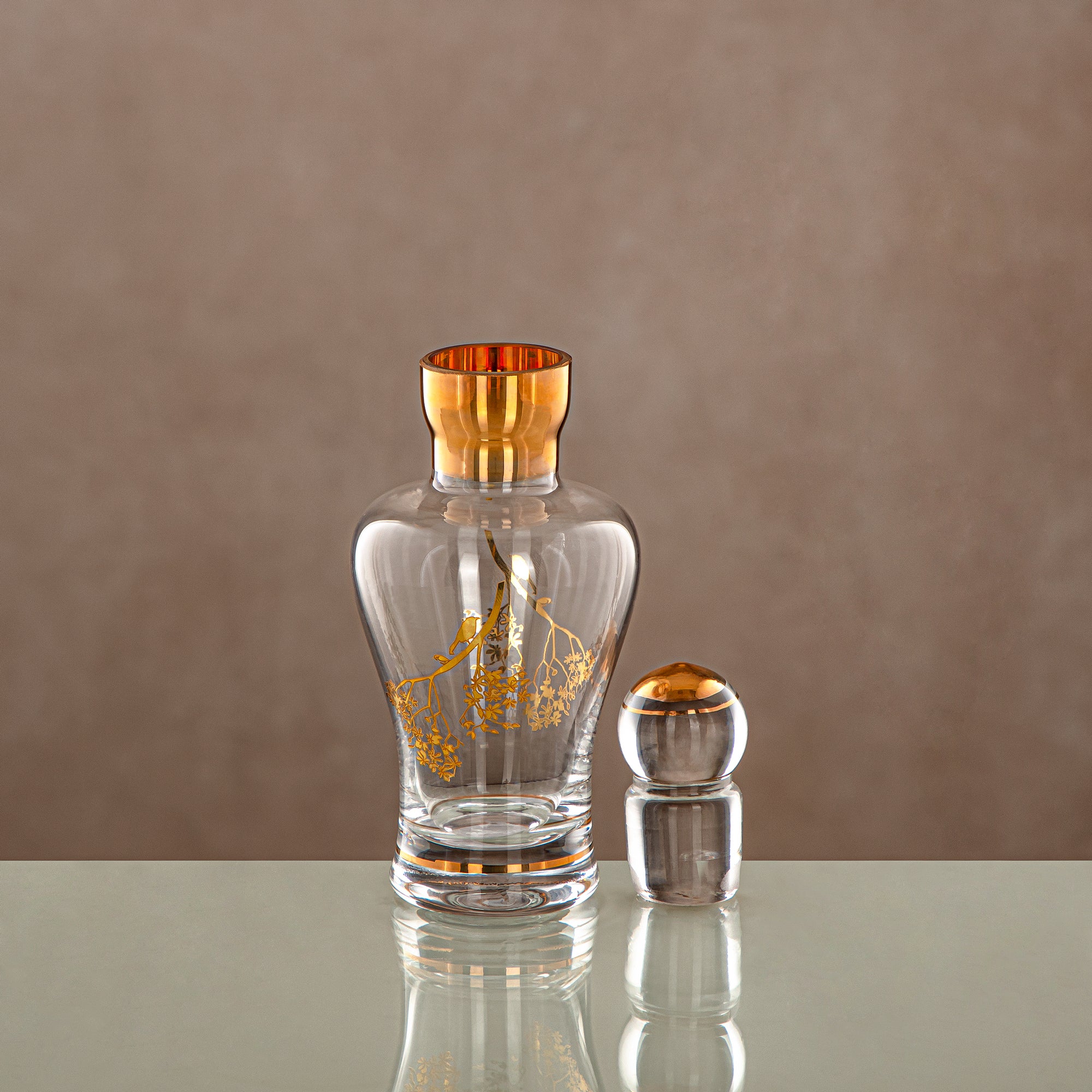 زجاجة عطر المرجان شفافة وذهبية 12.5 توله (0865P-XQZT-GLD) التجمعات، المناسبات الخاصة، رمضان، العيد
