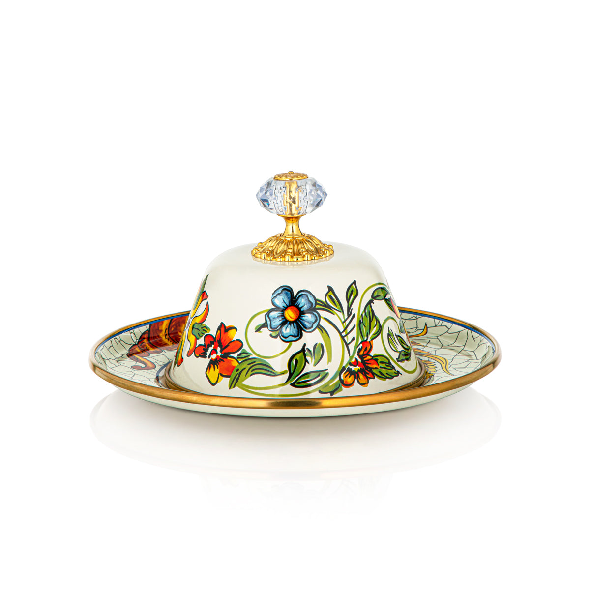 Almarjan Tohfa Collection Enamel Butter Plate - 287421128