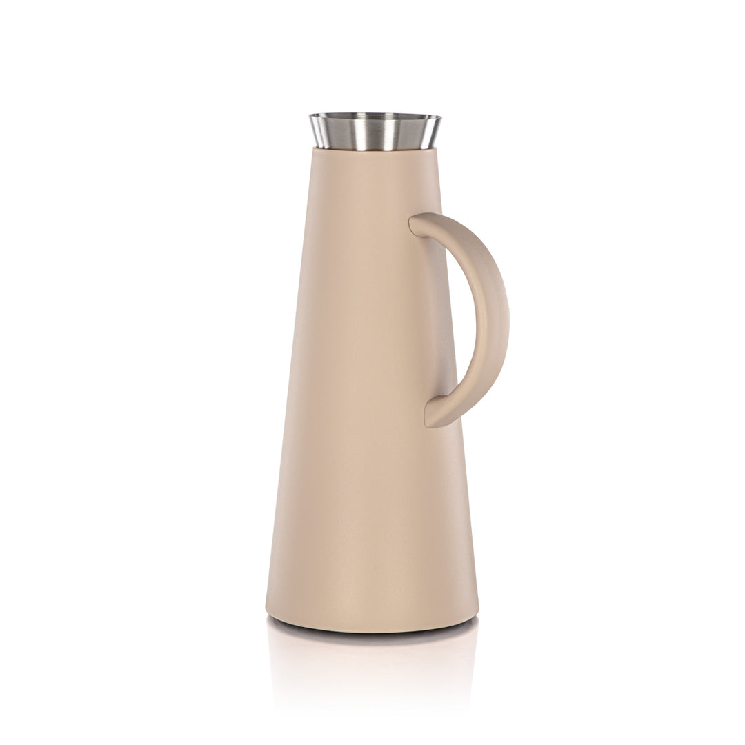 Almarjan 1 Liter Vacuum Flask Beige & Silver - 75410-MC