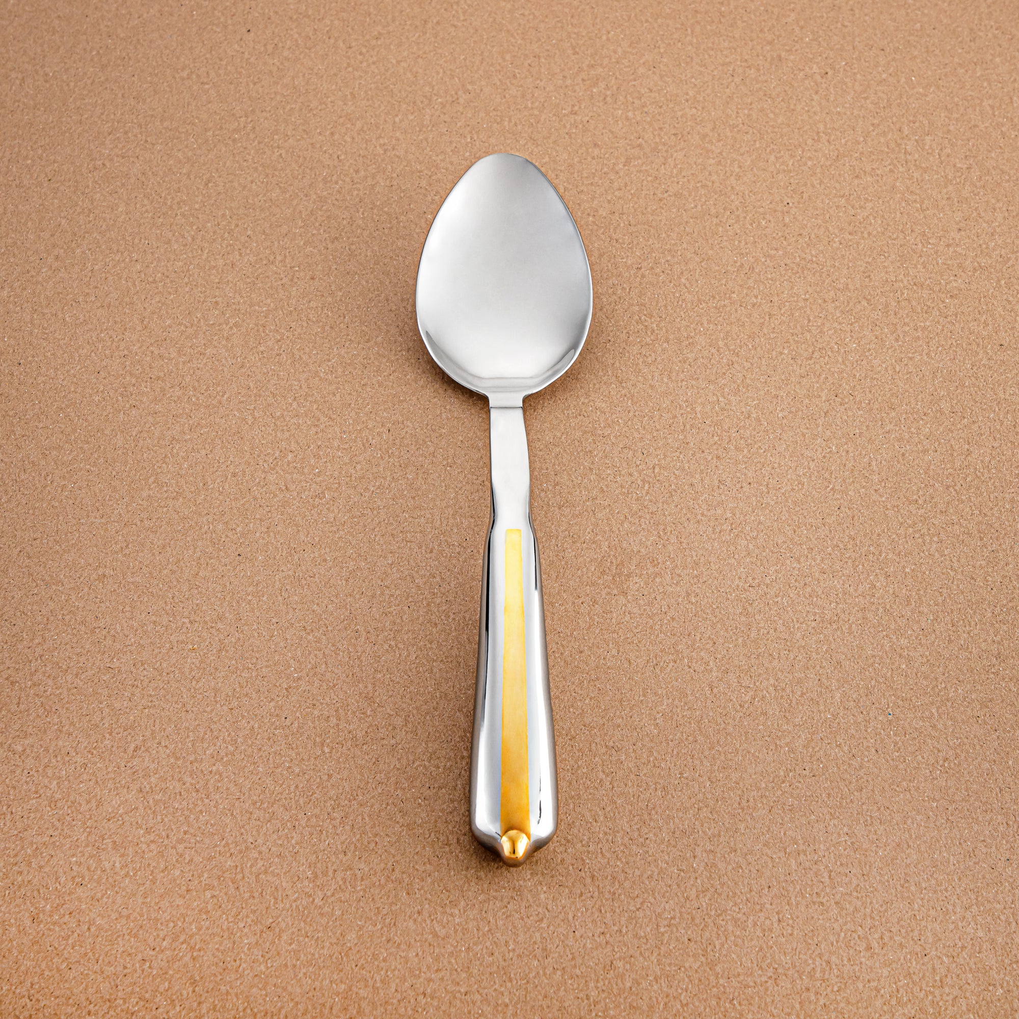 Almarjan Stainless Steel Pasting Spoon – Mirror Finish, Silver & Gold CUT1620059