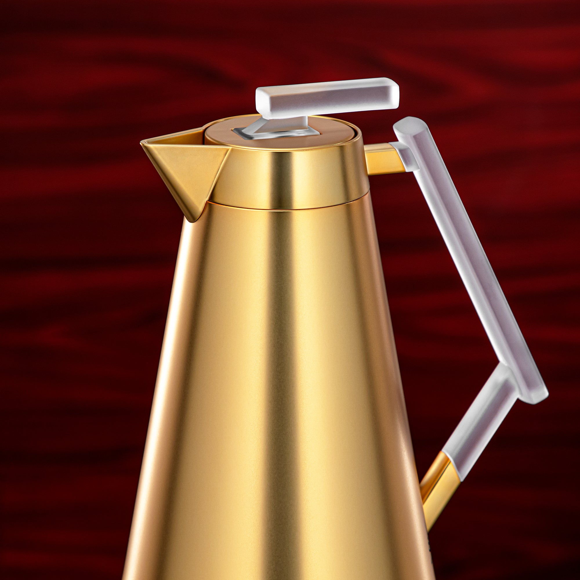 المرجان طقم ترامس 0.7 لتر و1 لتر ذهبي غير لامع وفروست