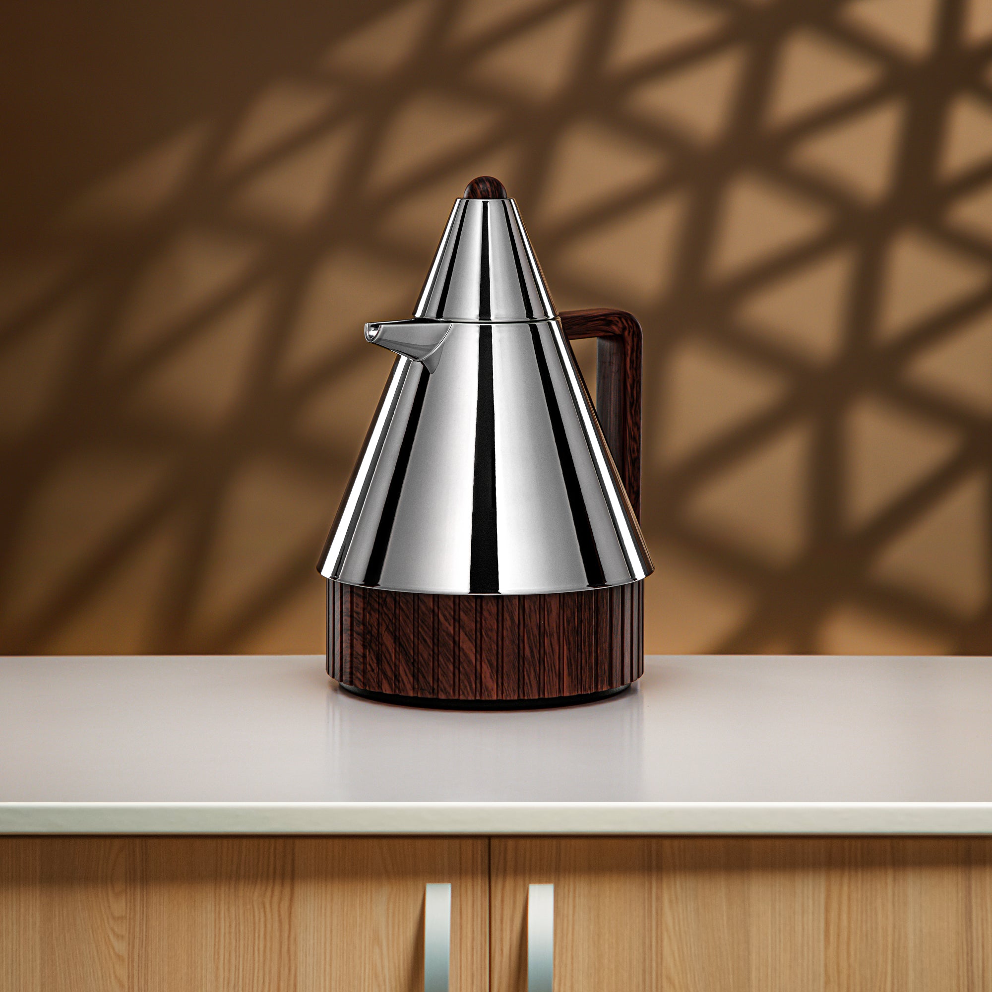 طقم ترامس المرجان 1 لتر + 1 لتر فضي وخشب داكن