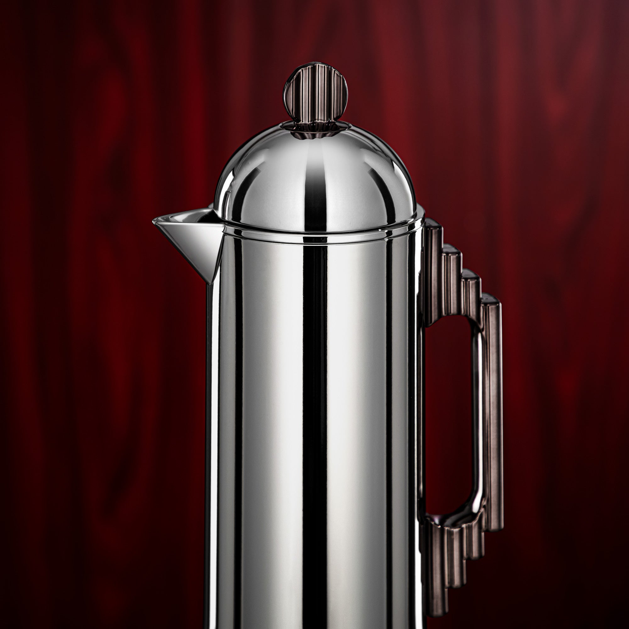 طقم ترامس المرجان 0.7 لتر و1 لتر فضي وأسود غن بلاك