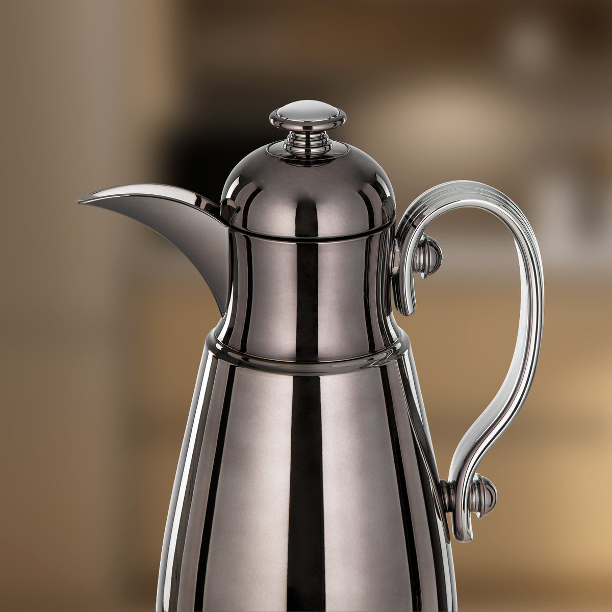 Almarjan Double Wall Vacuum Flask 0.5 Lit, Gun Black & Silver