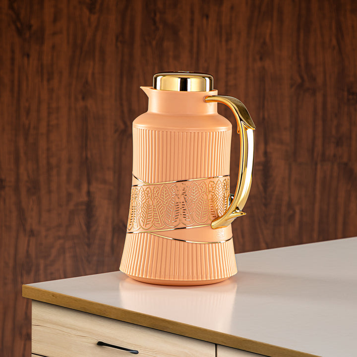 Almarjan 2 Pieces Vacuum Flask Set Peach & Gold - GT112AB-100 NAP/G