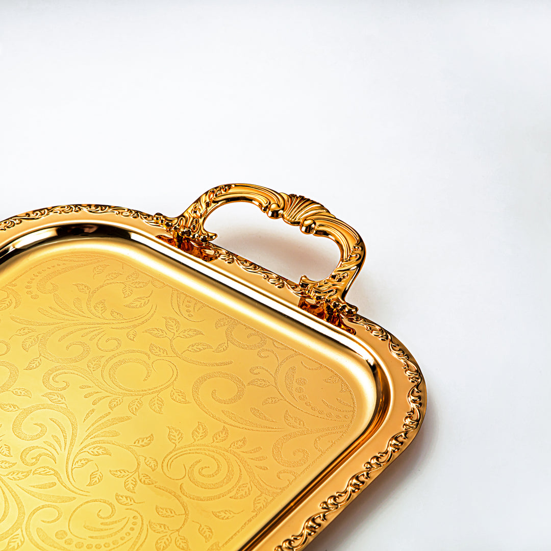 Almarjan 3 Pieces Serving Tray Set Gold - HT2305006