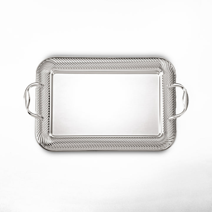 Almarjan 3 Pieces Serving Tray Set Silver - HT2308008