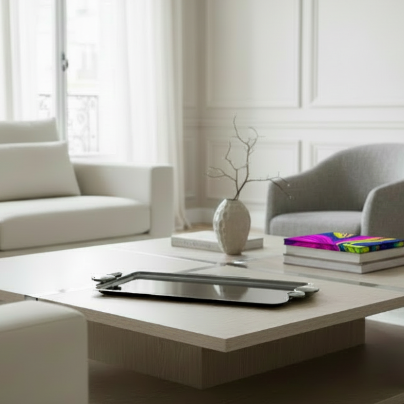 صينية تقديم المرجان 45 سم باللون الأسود - HT2506021